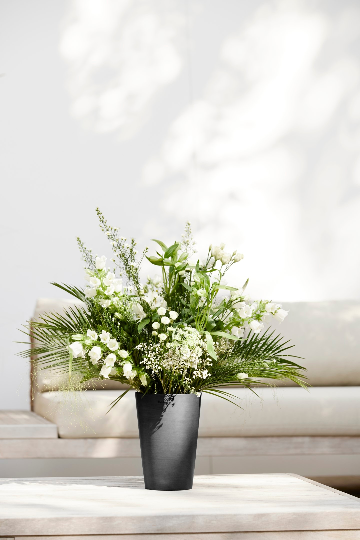 ECOPOTS Blumentopf »Pisa 17,5 Dunkelgrau« für den Innenbereich