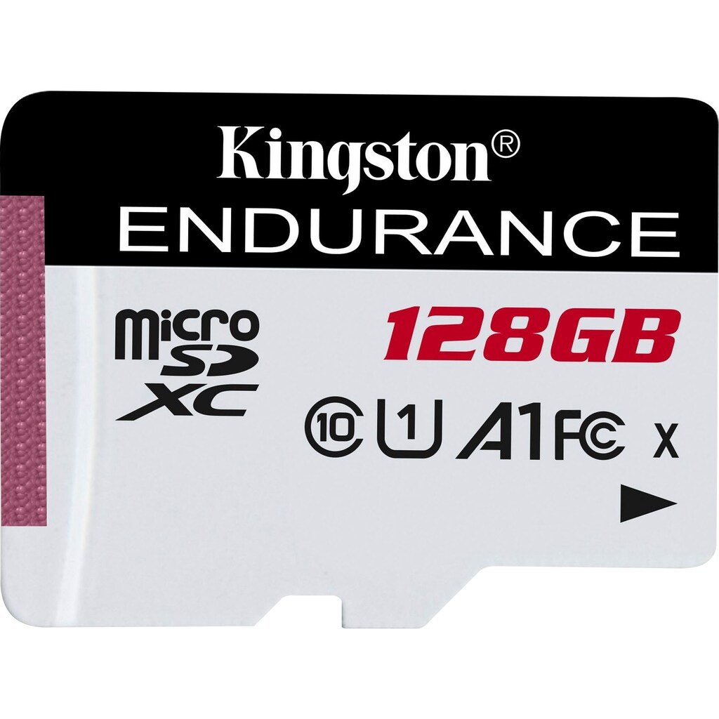 Kingston Speicherkarte »HIGH-ENDURANCE microSD 128GB«, (UHS-I Class 10 95 MB/s Lesegeschwindigkeit)