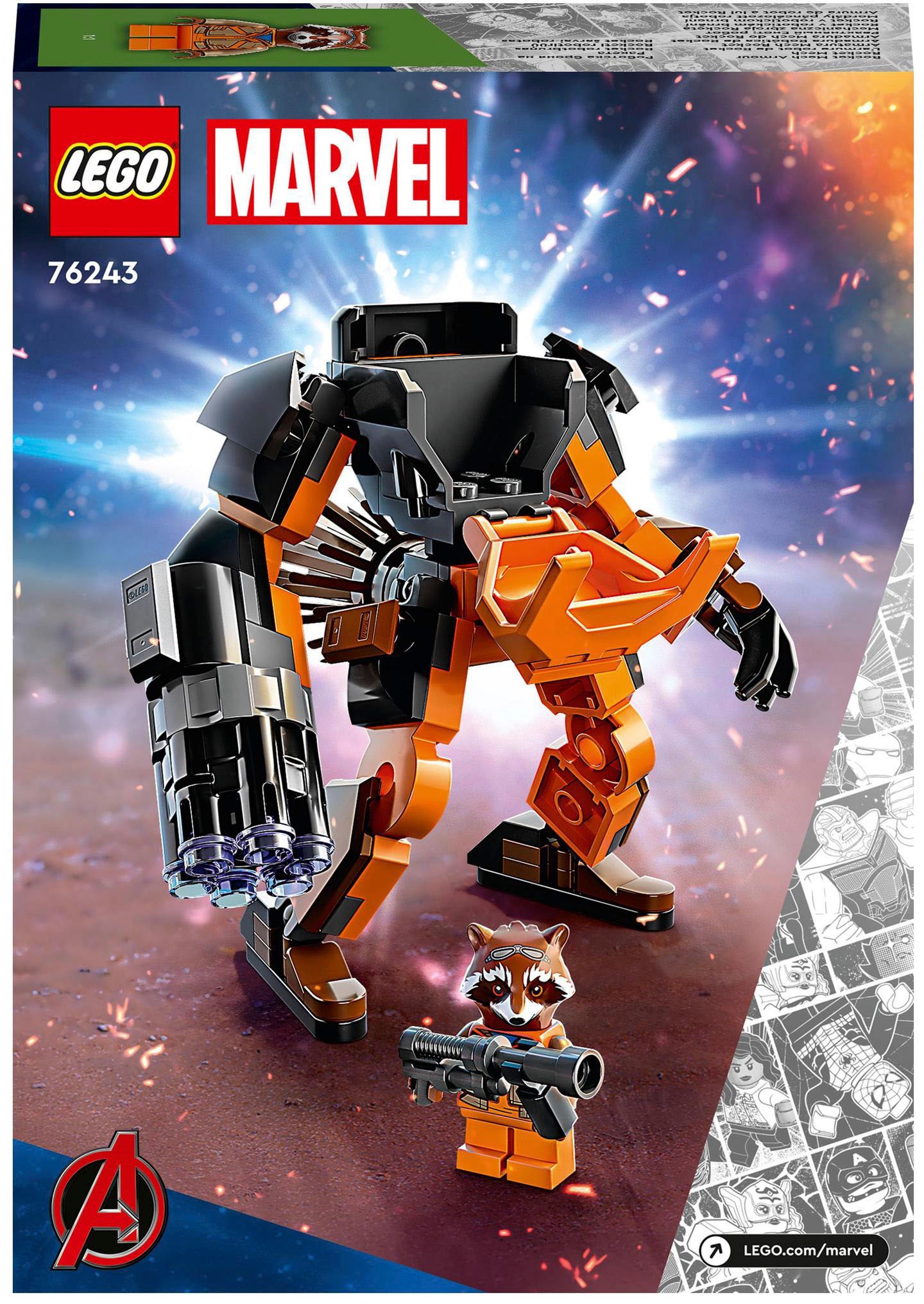 LEGO® Konstruktionsspielsteine »Rocket Mech (76243), LEGO® Marvel«, (98 St.), Made in Europe