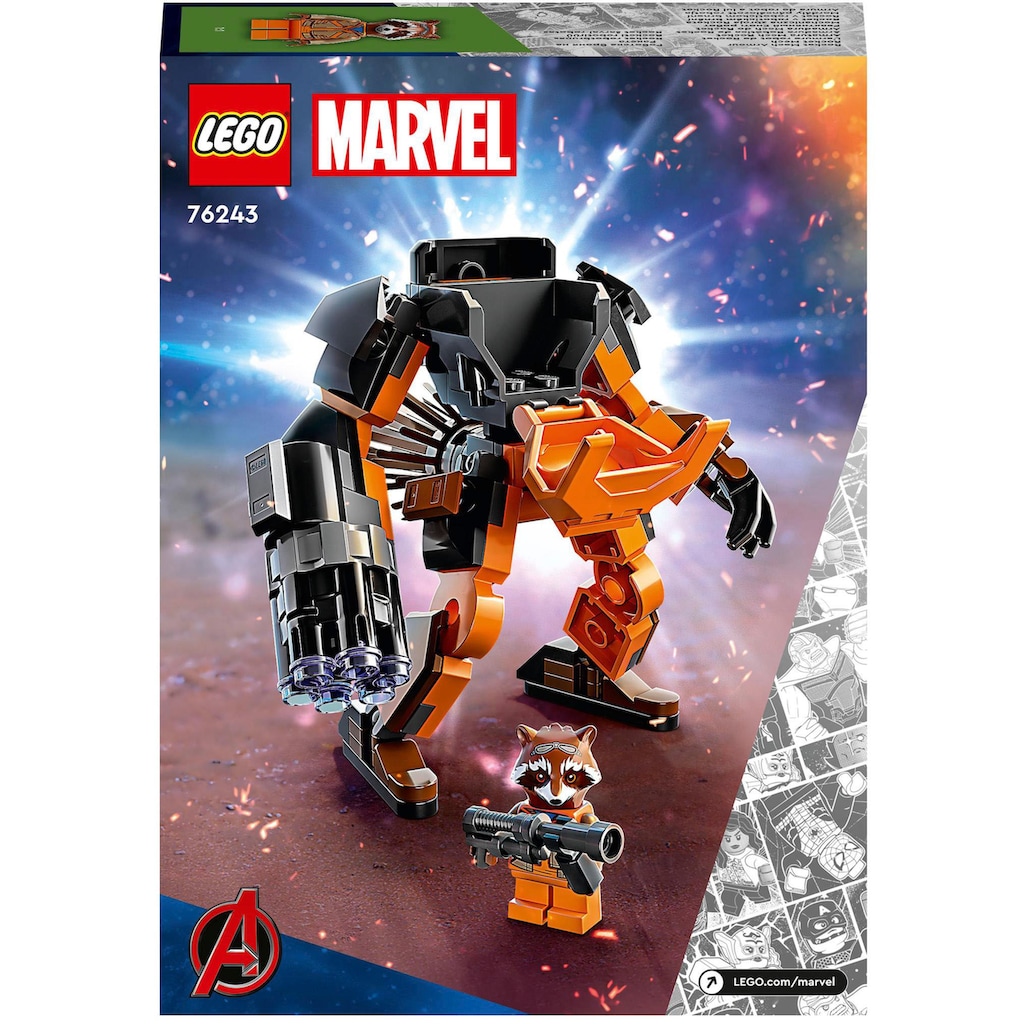 LEGO® Konstruktionsspielsteine »Rocket Mech (76243), LEGO® Marvel«, (98 St.), Made in Europe