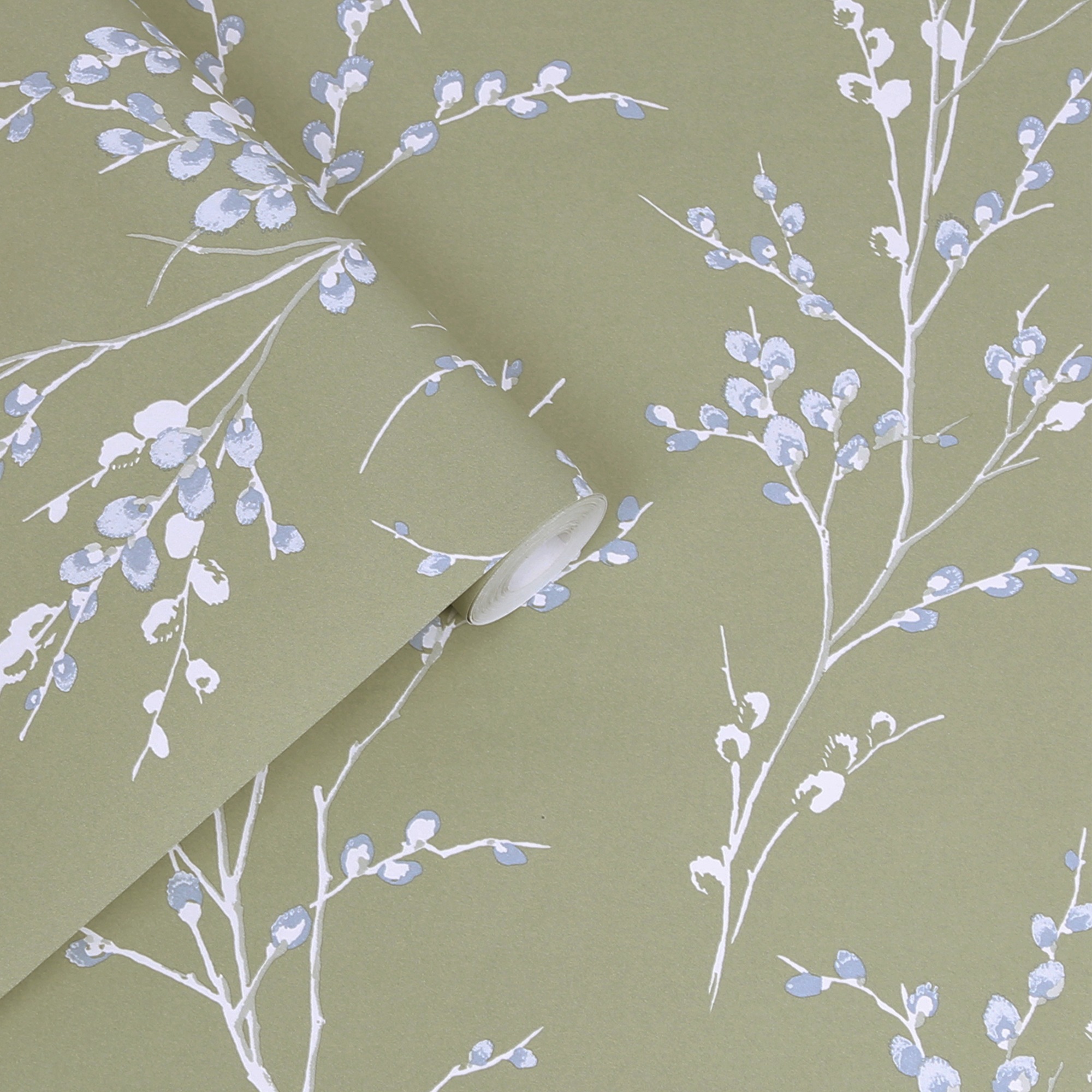 LAURA ASHLEY Vliestapete »Pussy Willow« geblümt glatt 10mx52cm (ca. 5m2)