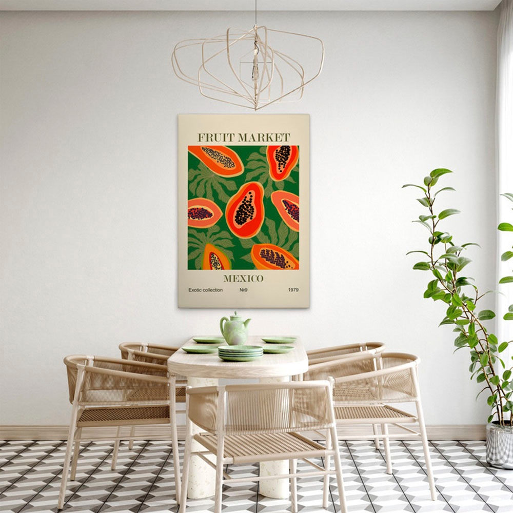 A.S. Création Leinwandbild »Fruit Market 2 - Wandbild Beige Orange Keilrahm günstig online kaufen