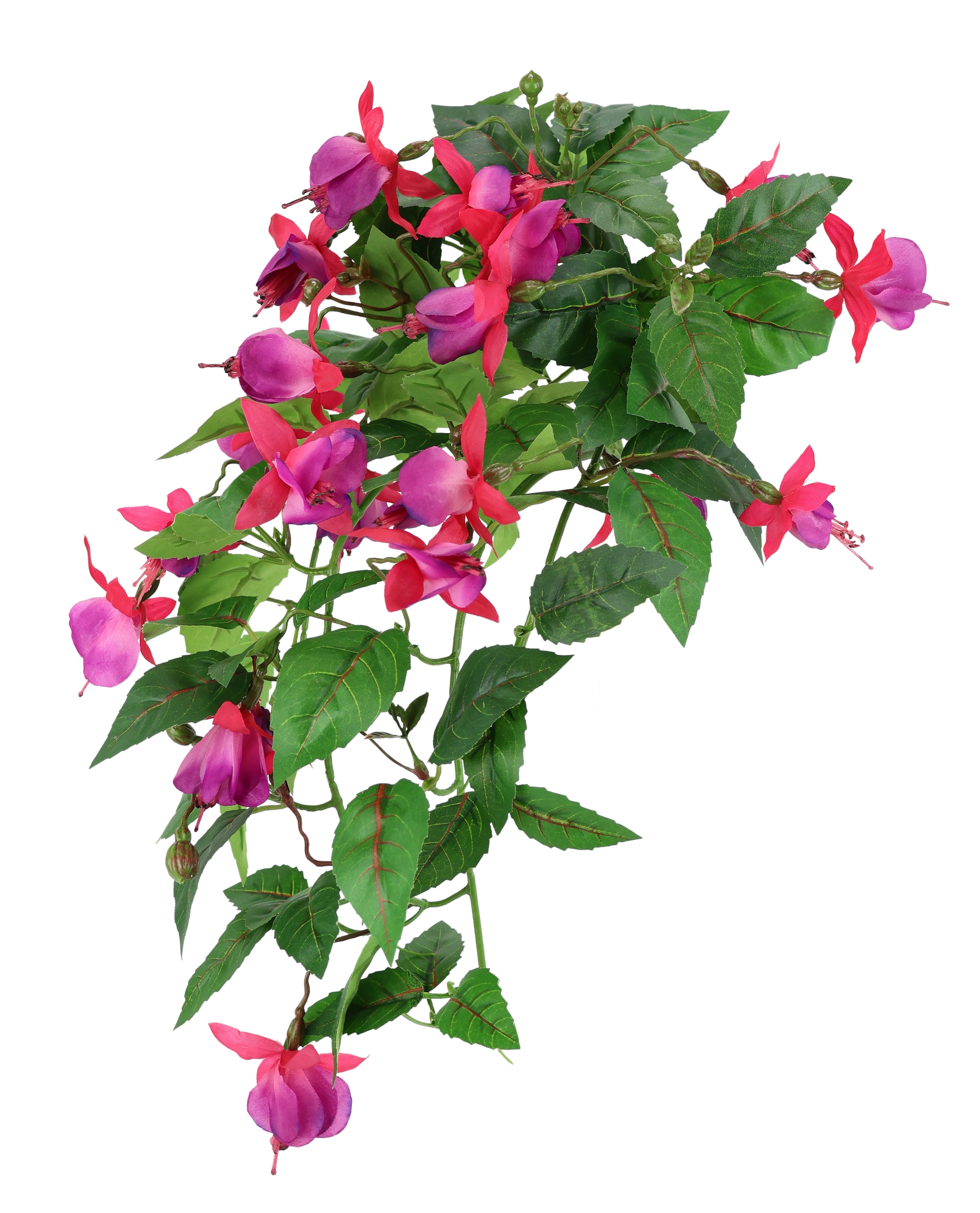 I.GE.A. Kunstpflanze »Kunstblume Fuchsie« Dekoblume Hängende Blumen mit Blüten Künstliche Blumen Hängeblume