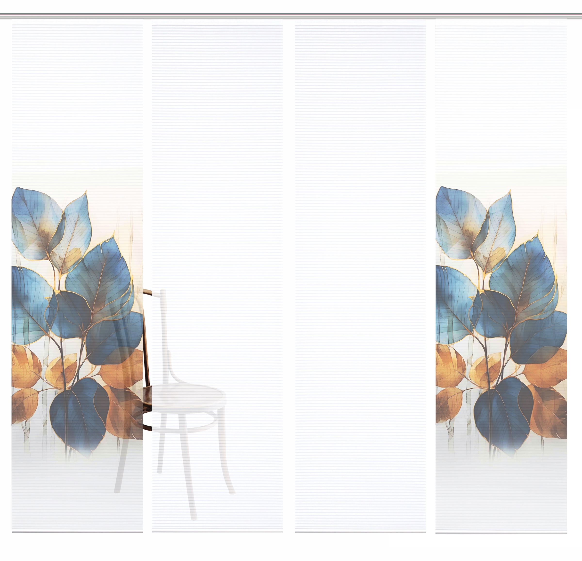 HOME in green Schiebegardine »THALIN« Paneelwagen 4 Stk. tlg. Bambusoptik, SET, recycelt, Digitaldruck