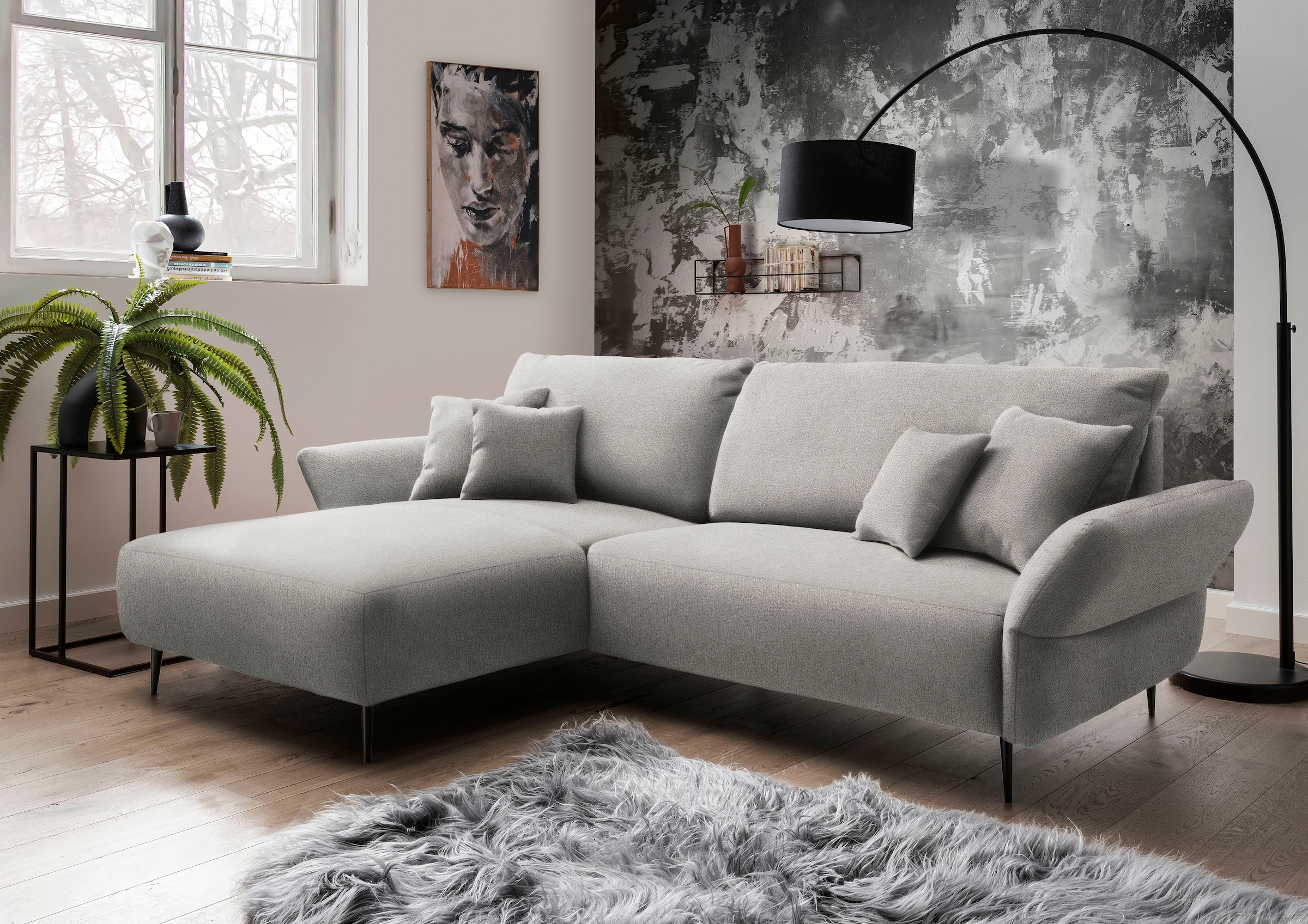 INOSIGN Ecksofa »Amarena L-Form«, inklusive Armlehnenverstellfunktion, 4x Z günstig online kaufen