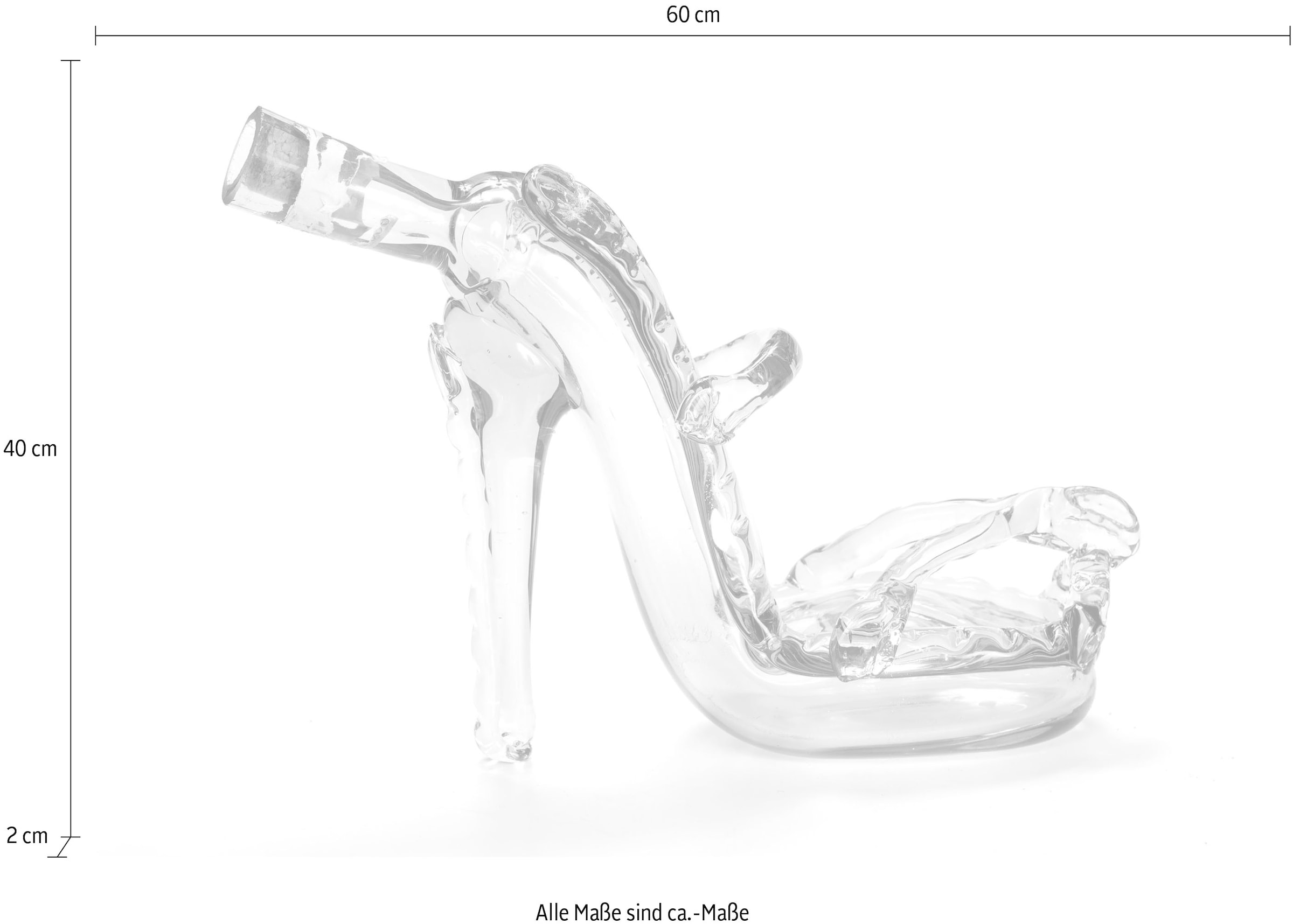 queence Leinwandbild »Glasflasche in S«, Schuh-Schuhe-Kunst-Getränke, Premium-Leinwandstoff, Handarbeit aus Deutschland