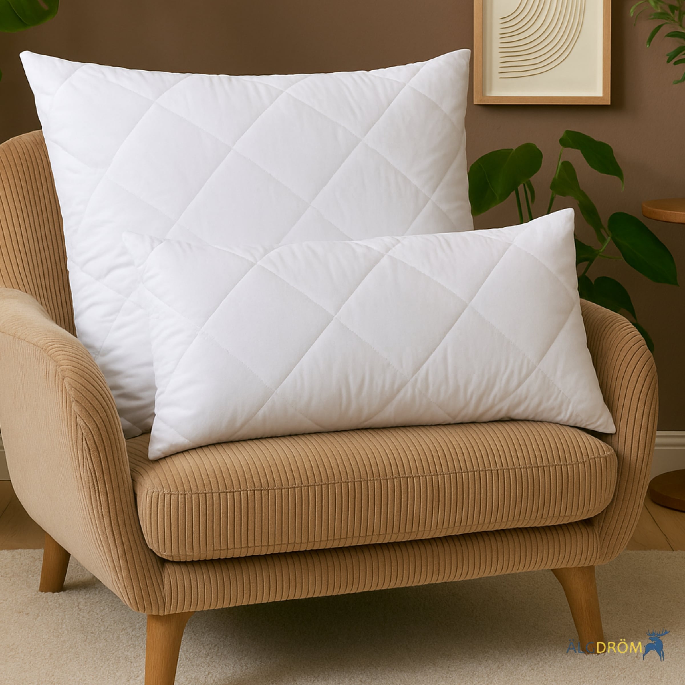 Älgdröm Naturhaarkissen »Lofna, Kissen 40x80 & 80x80 cm« 1 Stk. tlg. Kissenbezug  mit 100% Alpakahaar  versteppt.