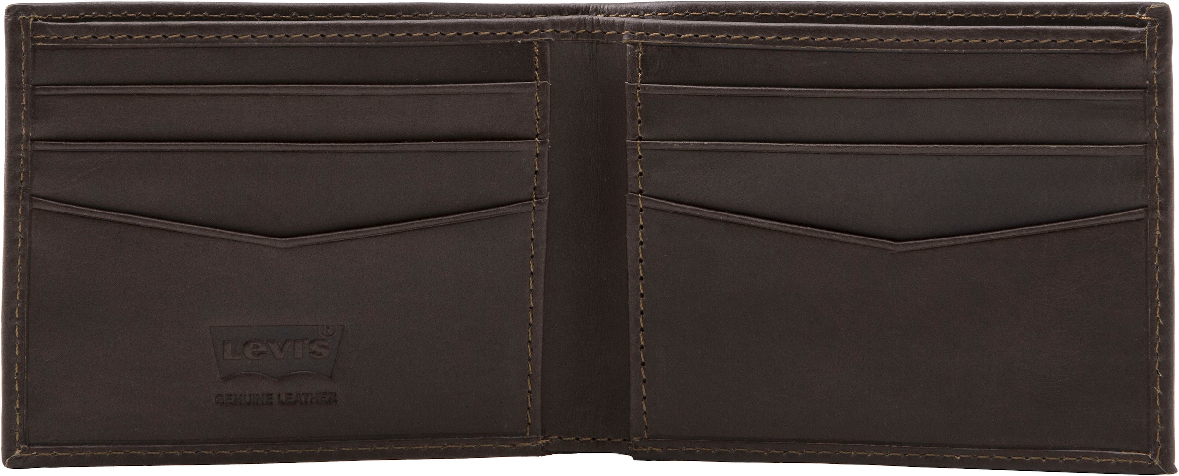 Levi's® Geldbörse »LEVI'S® CASUAL CLASSICS HUNTE COIN BIFOLD - BATWIN« mit Münzfach, aus Rindnappaleder