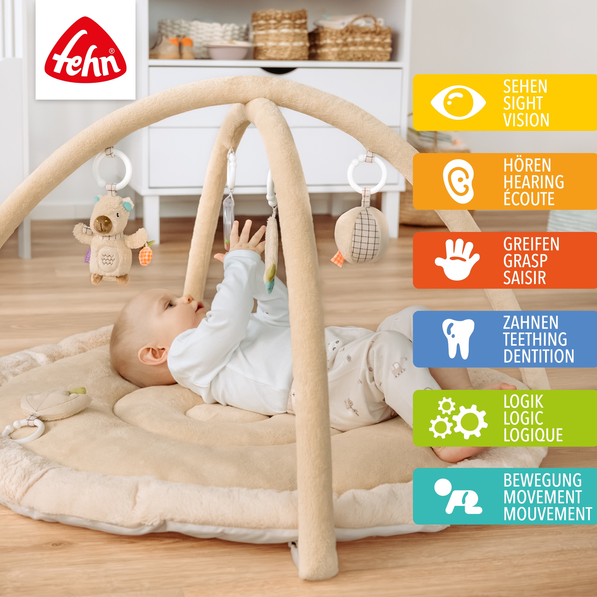 Fehn Spielbogen »Capybara Clara, Activity-Decke Capybara«