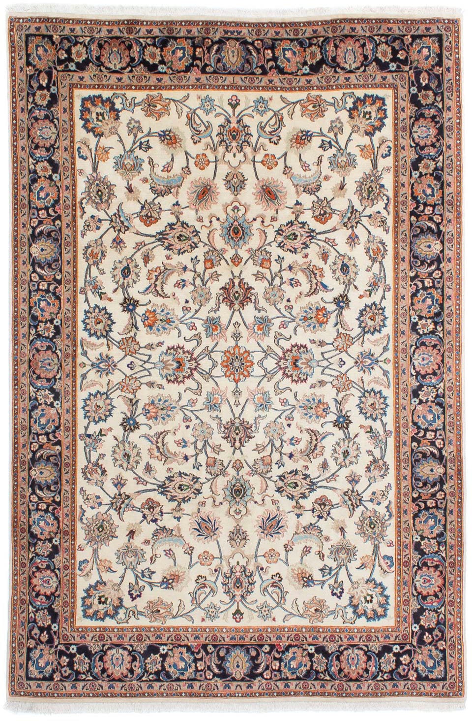 morgenland Wollteppich »Maschad Blumenmuster Beige 285 x 200 cm«, rechtecki günstig online kaufen