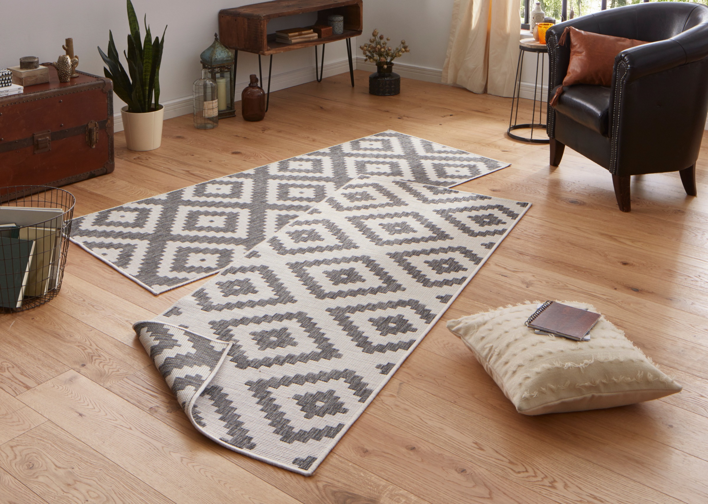 NORTHRUGS Teppich »Malta Wendeteppich«, rechteckig, 5 mm Höhe, In-& Outdoor günstig online kaufen