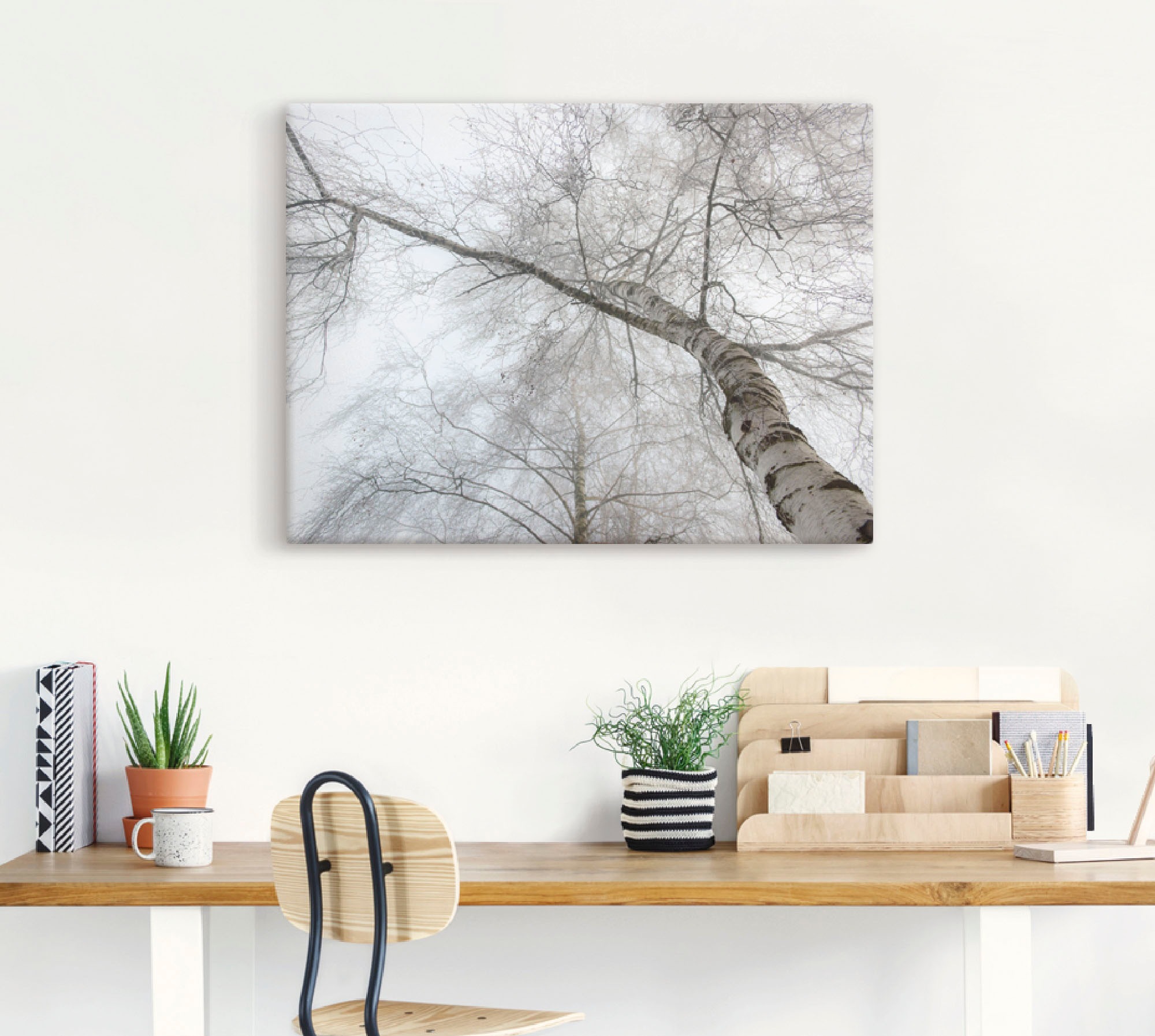 Artland Wandbild »Winter Birke«, Bäume, (1 St.), als Leinwandbild, Wandaufkleber in verschied. Größen