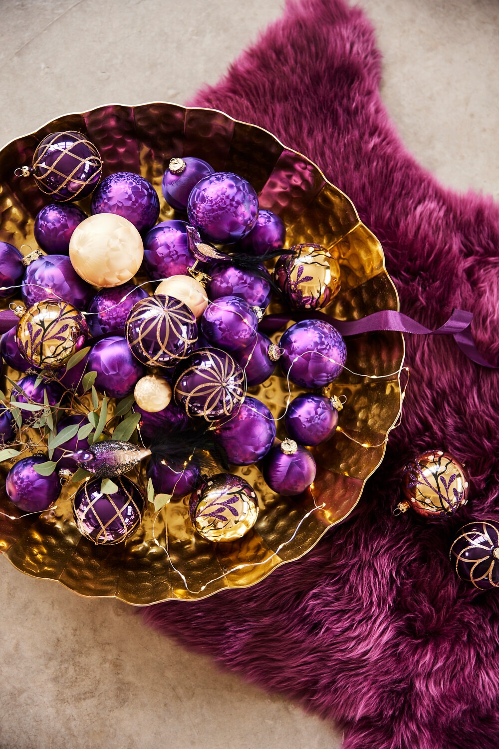 Creativ deco Dekoschale »Weihnachtsdeko«, (1 St.), mit Struktur-Rand