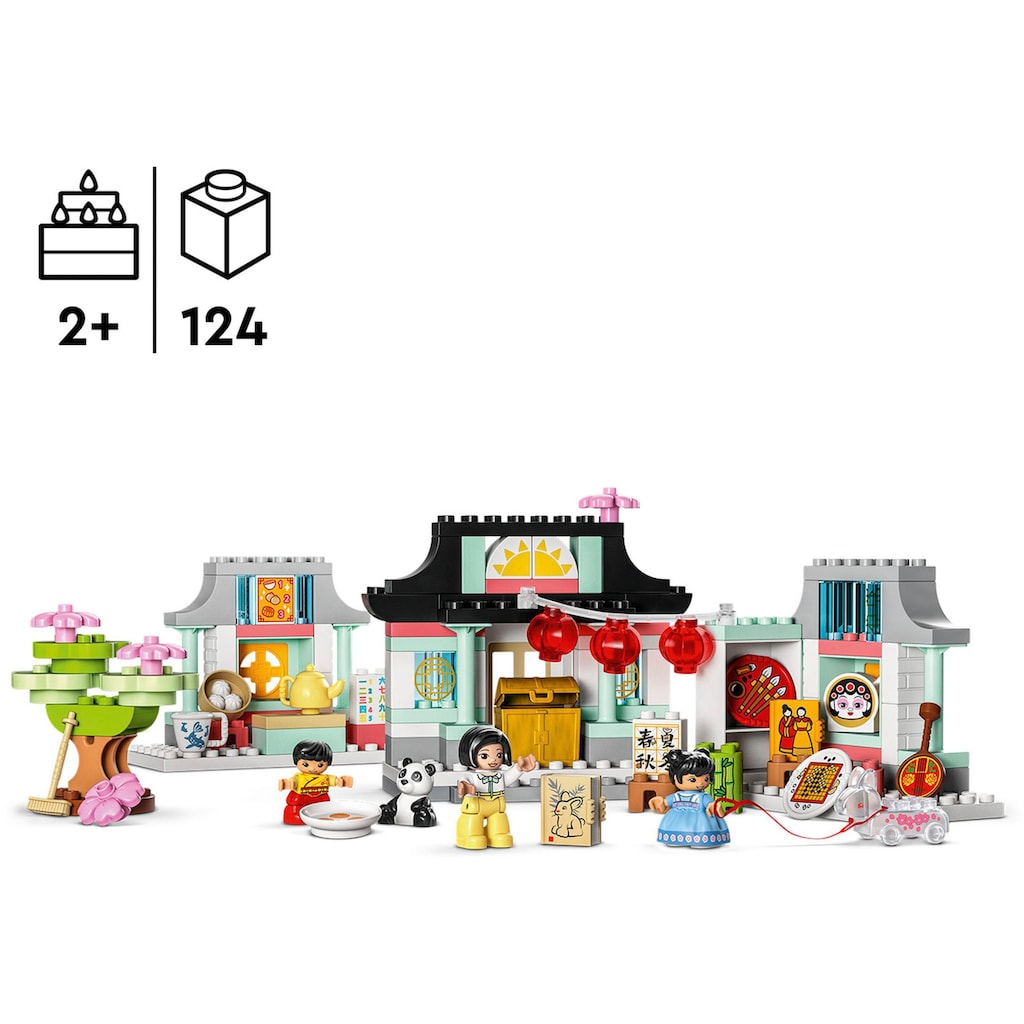 LEGO® Konstruktionsspielsteine »Lerne etwas über die chinesische Kultur (10411), LEGO® DUPLO Town«, (124 St.)