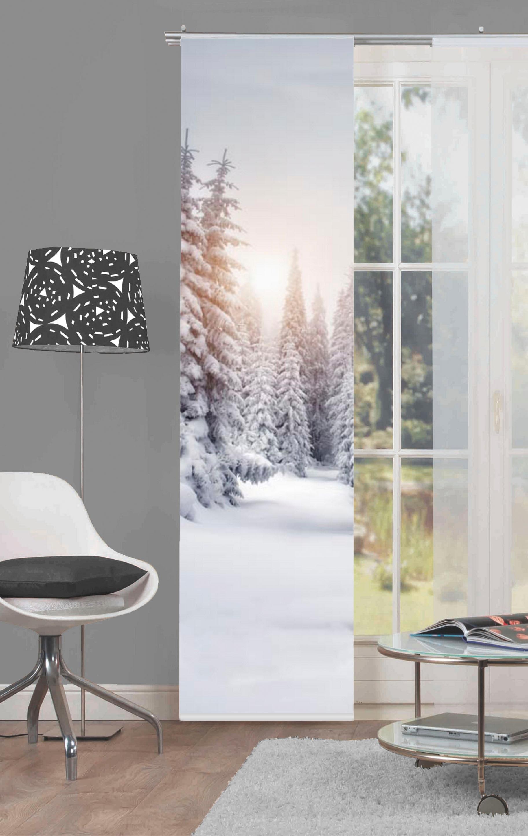 HOME WOHNIDEEN Schiebegardine »WINTERSONNE«, (1 St.), HxB: 245x60, Schiebevorhang Digitaldruck