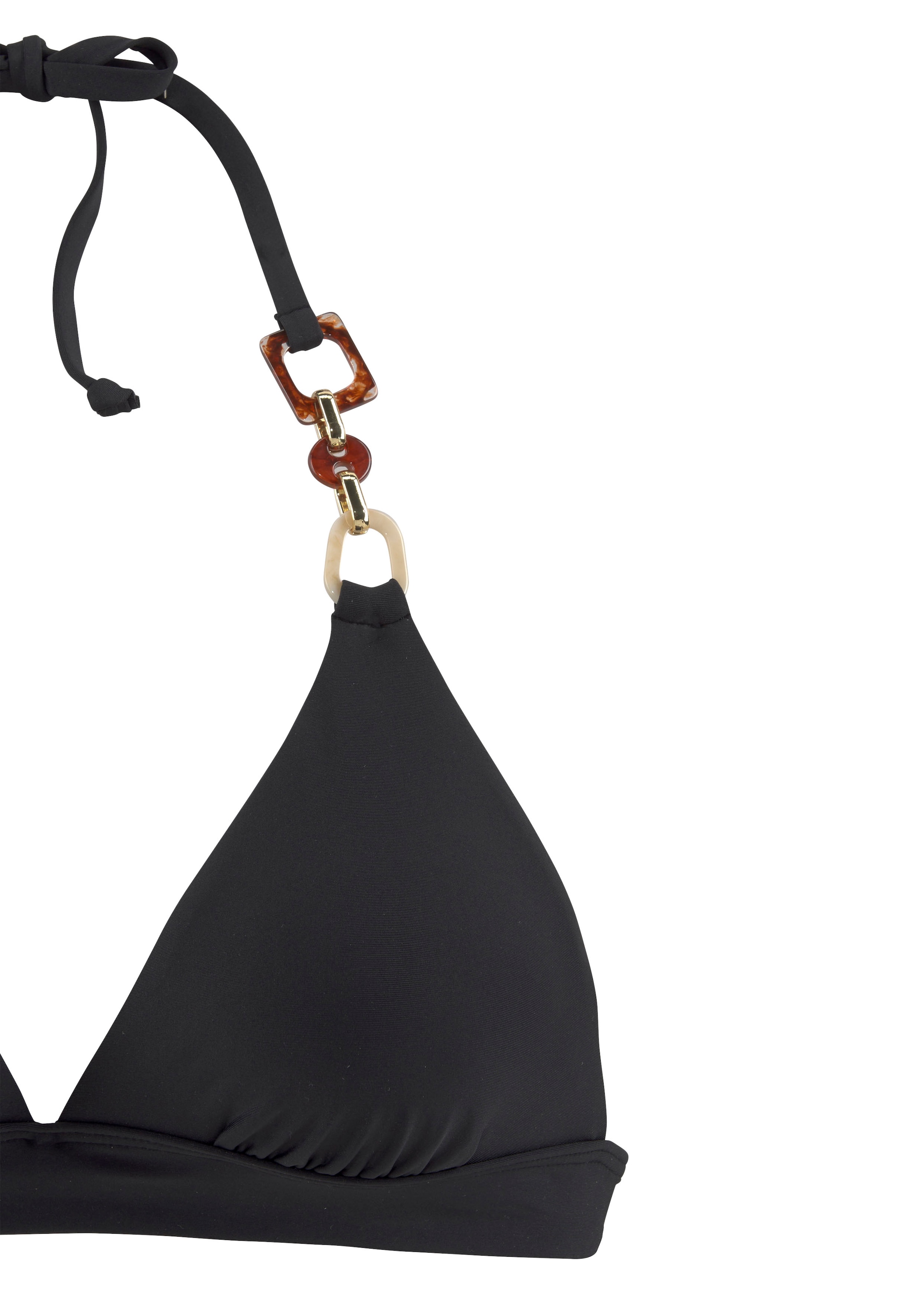 LASCANA Triangel-Bikini-Top »Yves«, mit edlen Zieraccessoires