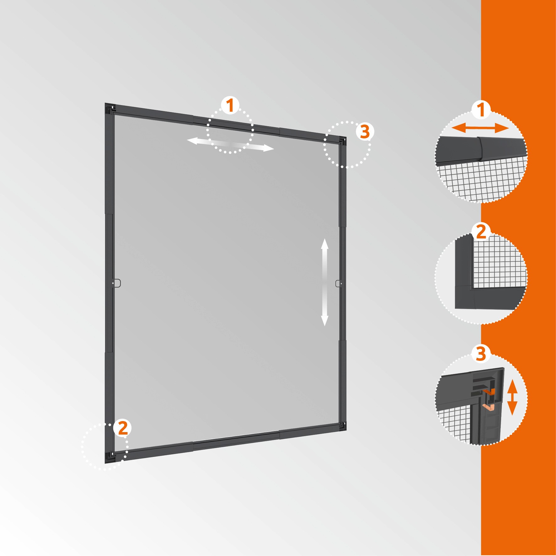 Windhager Insektenschutz-Fensterrahmen »FlexiFit«, BxH: 100x120 cm