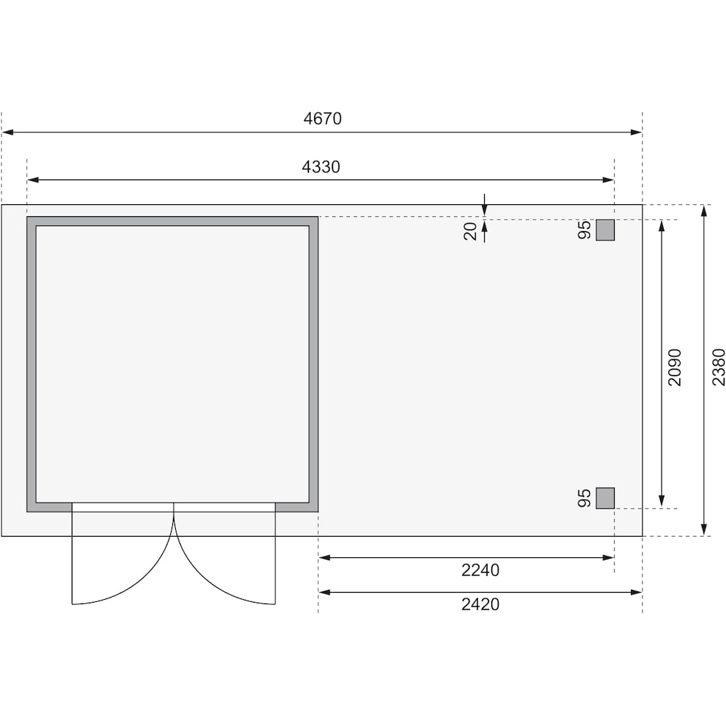 Karibu Gartenhaus »Arnis«, (Set)