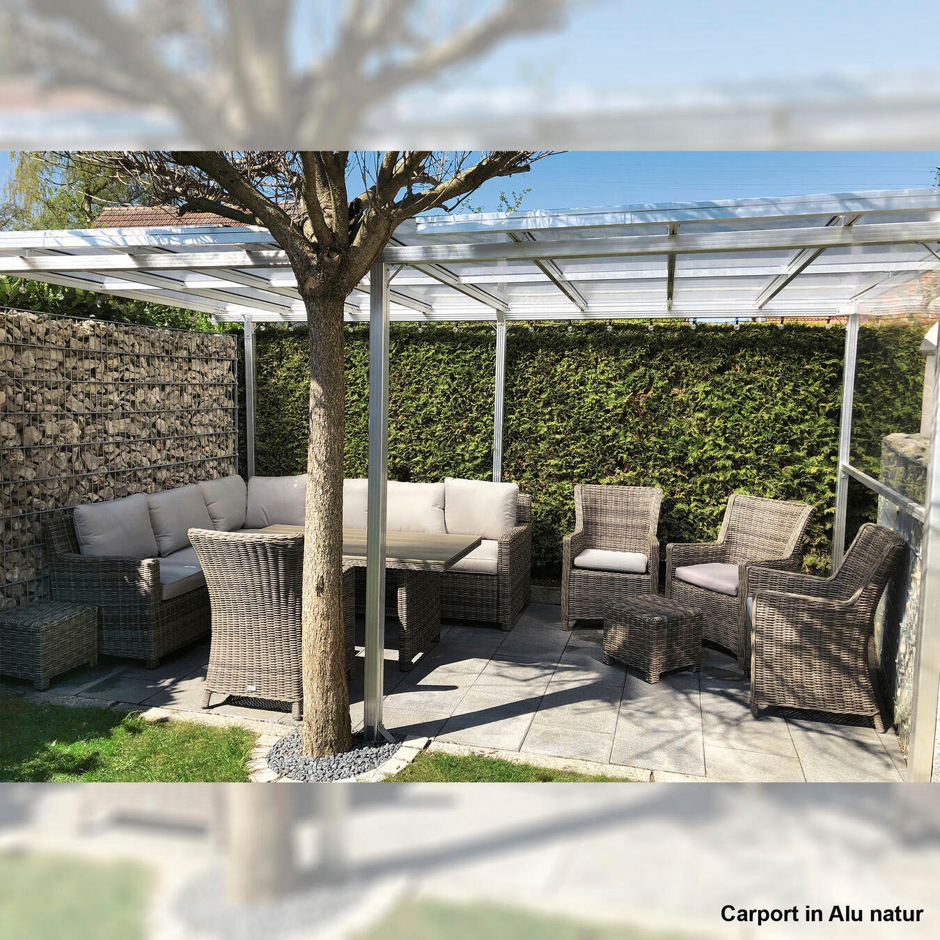 Beckmann Einzelcarport »CPTW«, Aluminium, 270 cm, Reinweiß