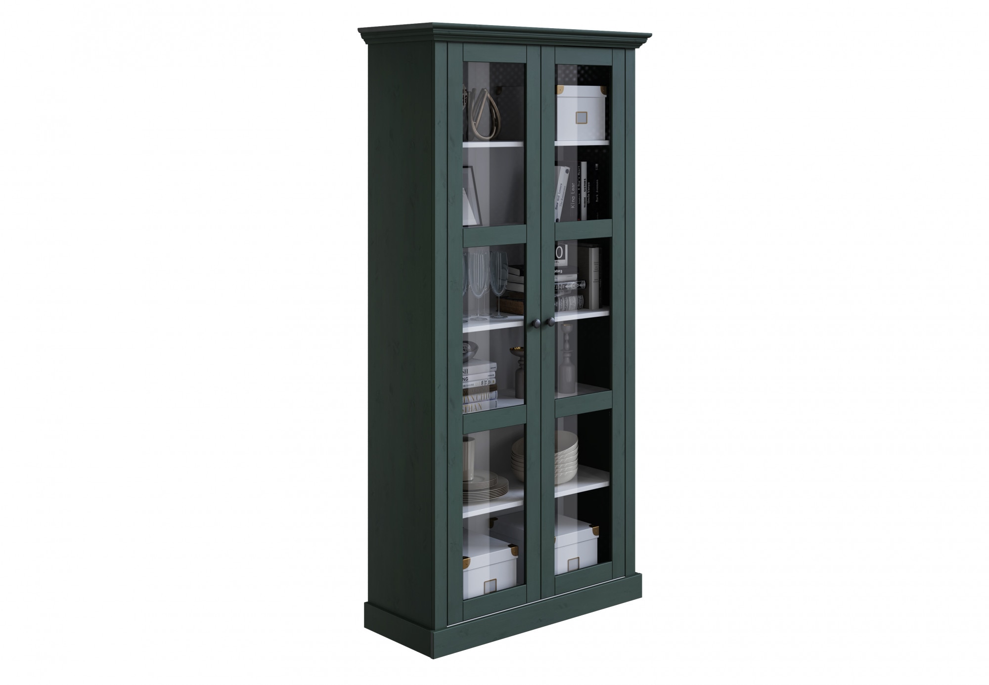 Home affaire Vitrine »Meliss«, aus massiver Kiefer, mit viel Stauraum