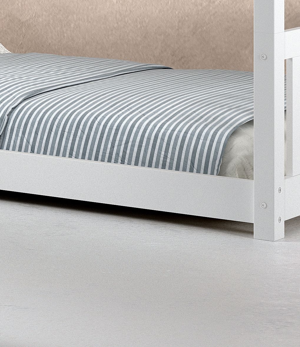 Vipack Etagenbett »Ronald 90x200 cm, Kiefer massiv, inkl. Leiter und Rollrost« Rückbaubar zu 2 Einzelbetten, wahlweise natur oder weiß