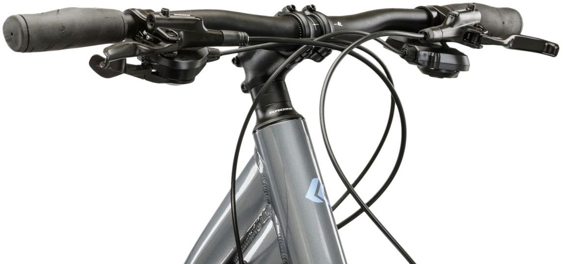 Kross Crossrad »Crossrad Damen 28" Evado 5.0 grau 18 Gänge« 18 Gang Shimano CUES U3020 Schaltwerk Kettenschaltung