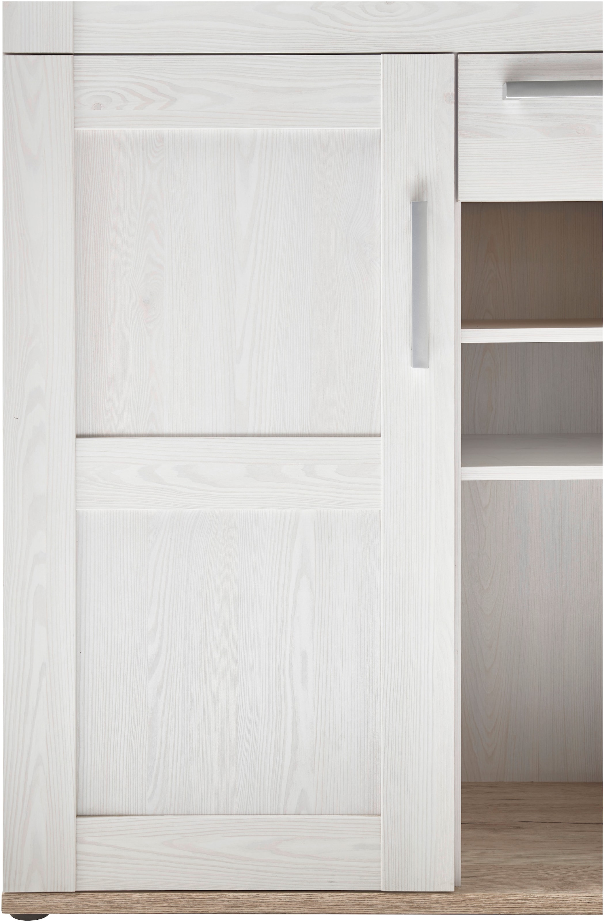 HBZ Wohnwand »Romance Landhaustil inkl. LED-Beleuchtung,BxHxT 329x200x50 cm«, (Set, 4 St.), Mit Vitrine inkl.LED-Beleuchtung, Lowboard, Wandboard, Highboard
