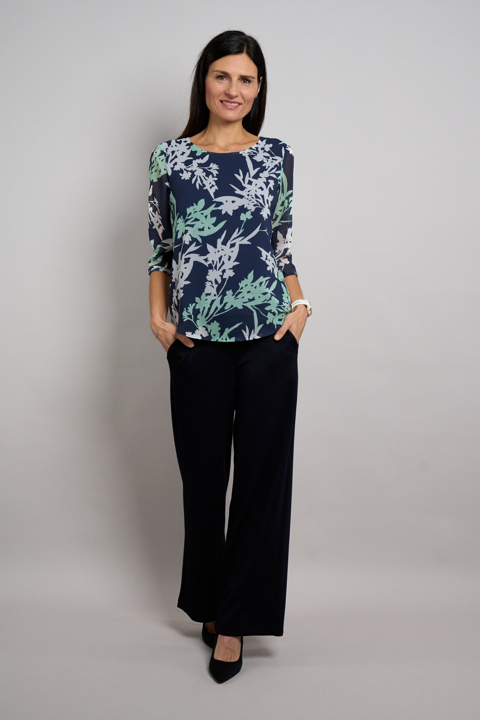 Seidel Moden Druckbluse mit floralem Muster - MADE IN GERMANY