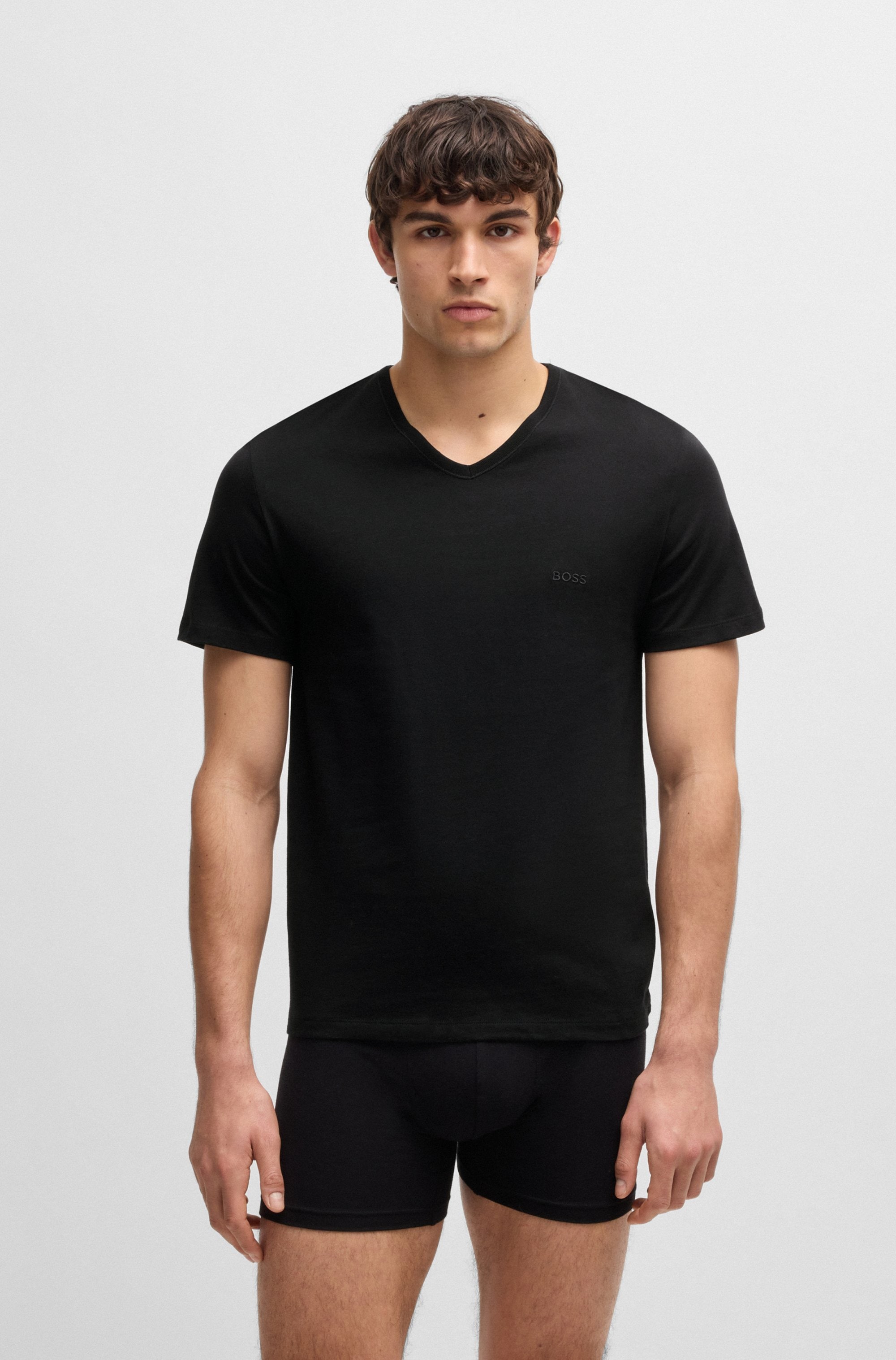BOSS V-Shirt »T-Shirt VN 3P CO«, (Packung)