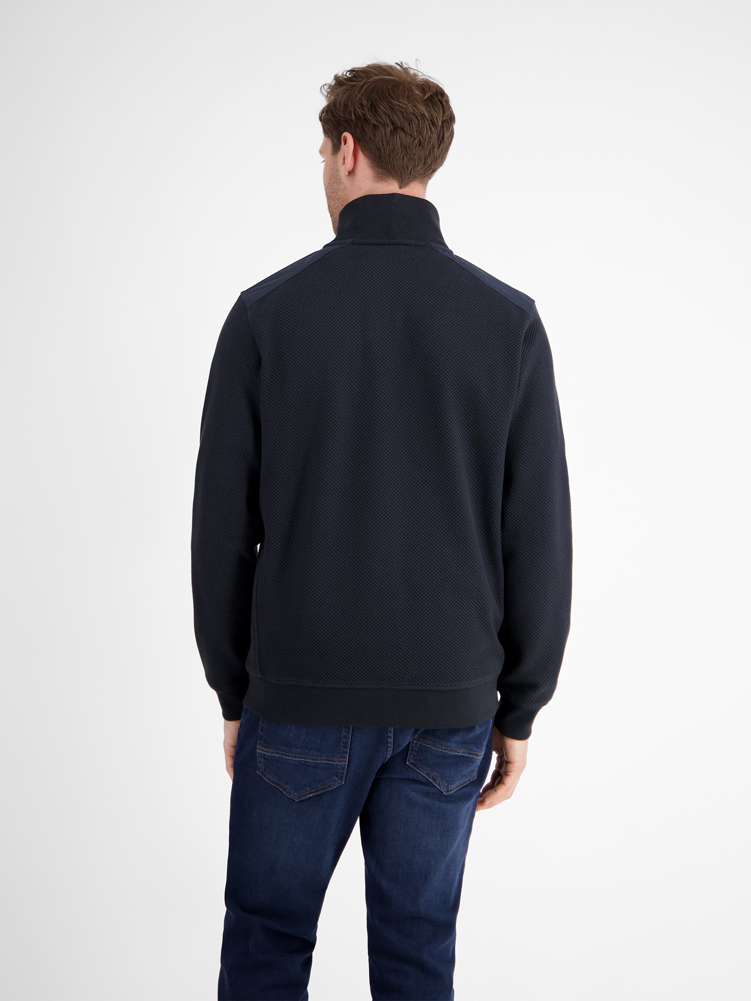 LERROS Sweatjacke, mit Stehkragen und Reißverschluss
