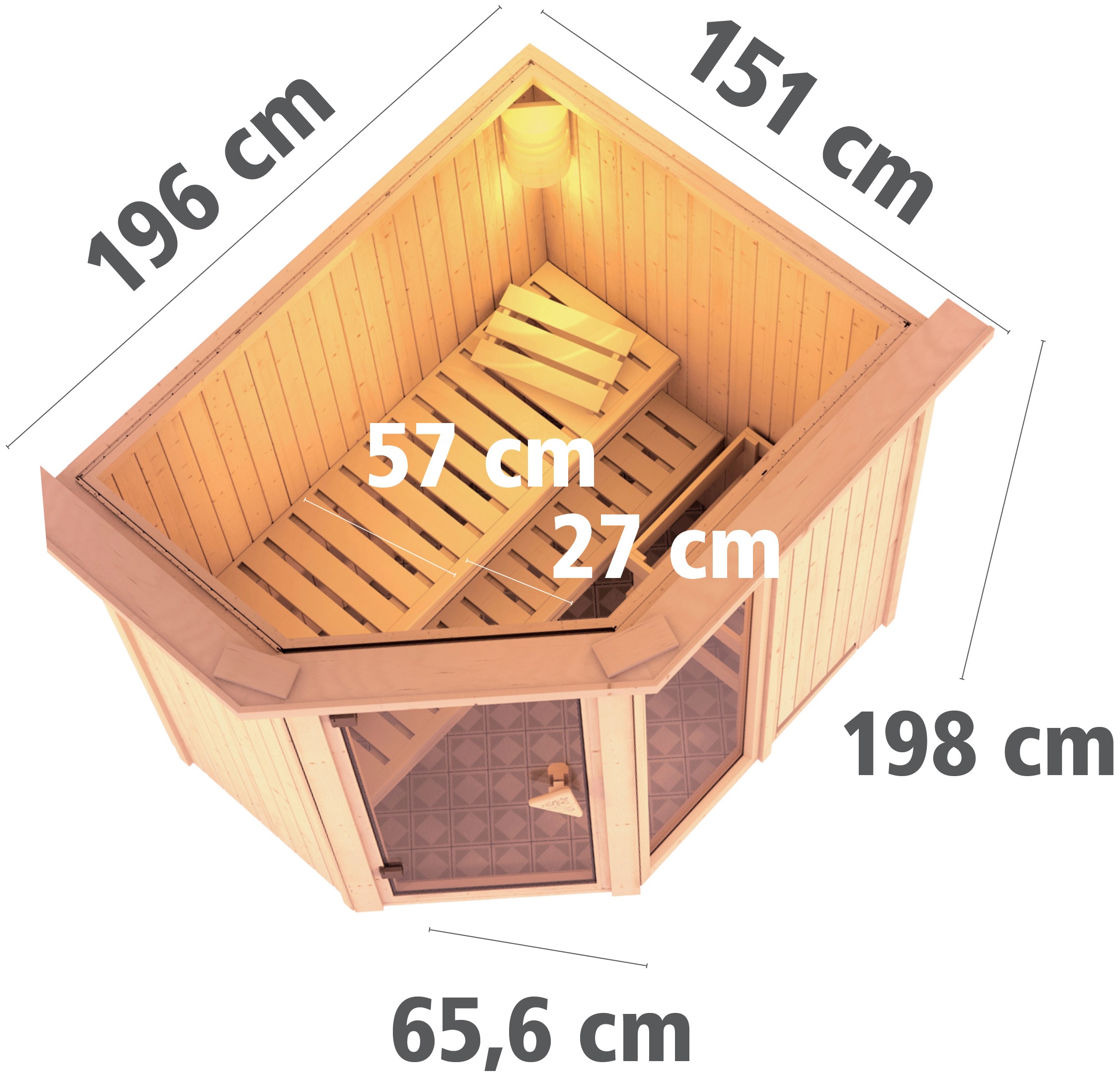 Karibu Sauna »Frigga 1« Set,  ohne Ofen