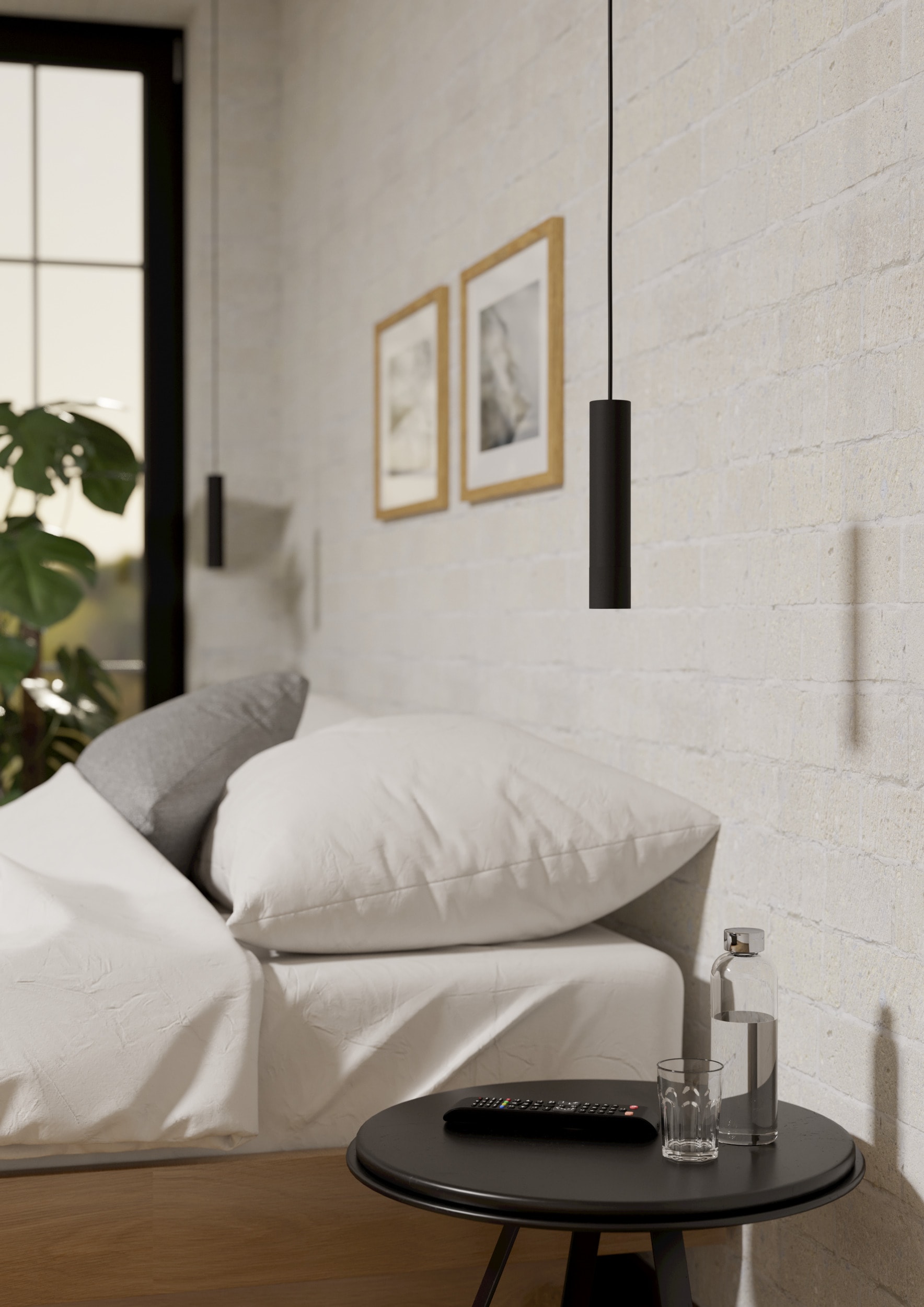 EGLO Hängeleuchte »ALMUDAINA Pendellampe - Stahl - LED - 1X5W - IP20« LED-Modul 1 Stk. Warmweiß Hängelampe, Deckenlampe, Wohnzimmer, Esszimmer, H110 x Ø4 cm