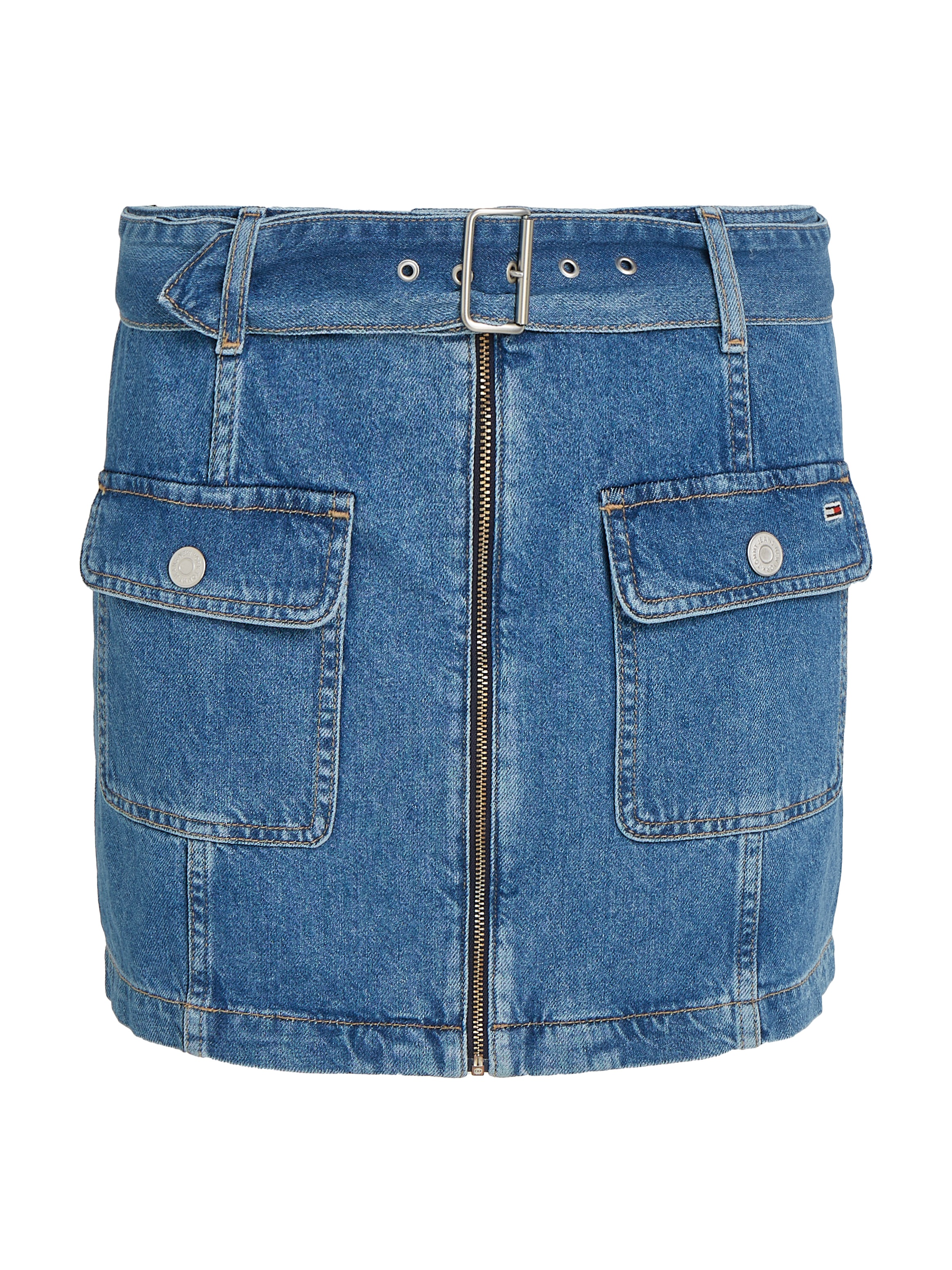 Tommy Jeans Jeansrock »BELTED ZIPPER SKIRT BH7036«, Webrock mit Gürtel aus Denim