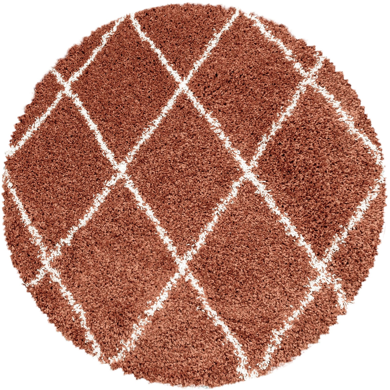 Ayyildiz Teppiche Hochflor-Teppich »ALVOR 3401«, rund, 50 mm Höhe, Shaggy, günstig online kaufen