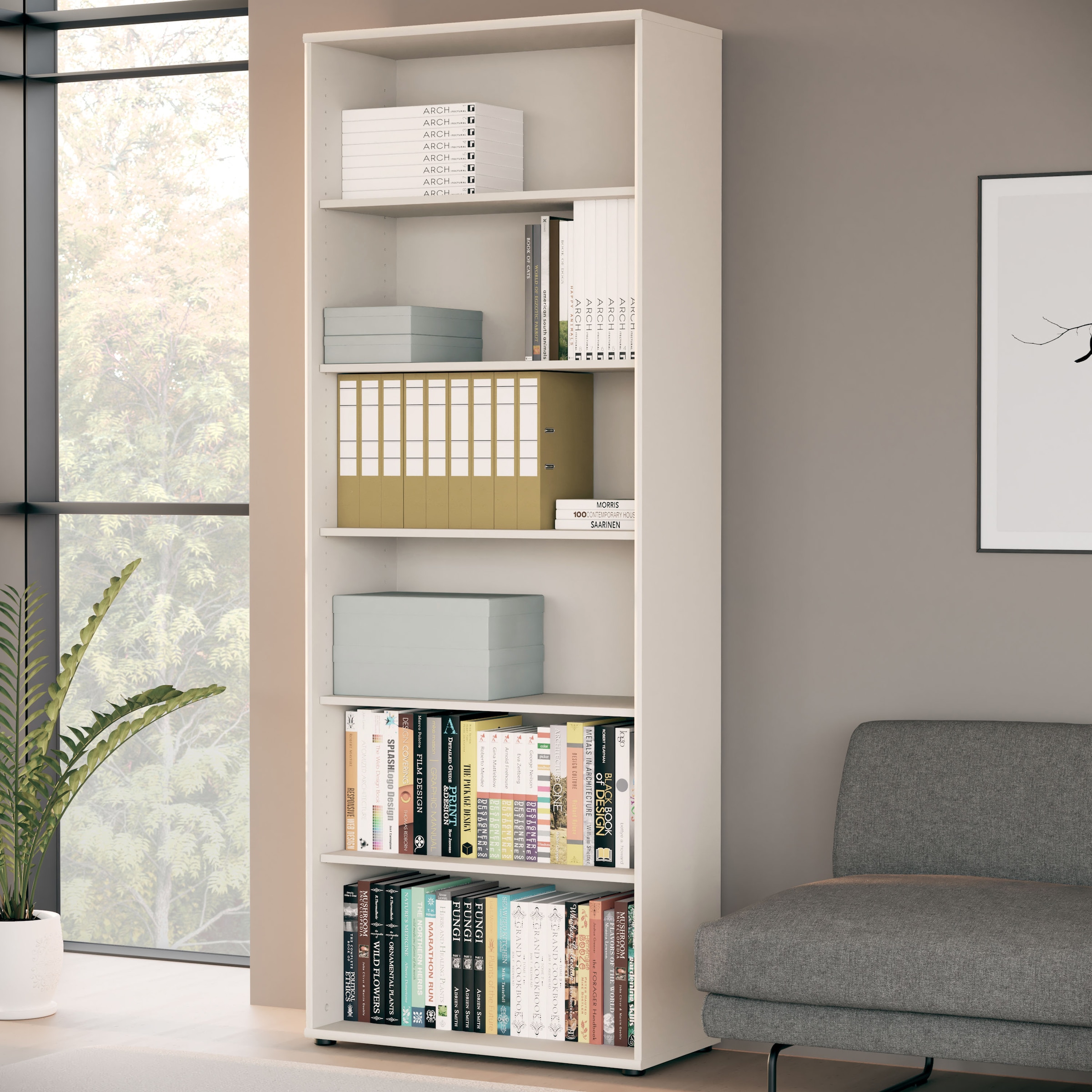 FORTE Regal »Tempra, Mehrzweckregal, Höhe 197,5 cm, 5 Ablageböden« Breite 73,7 cm