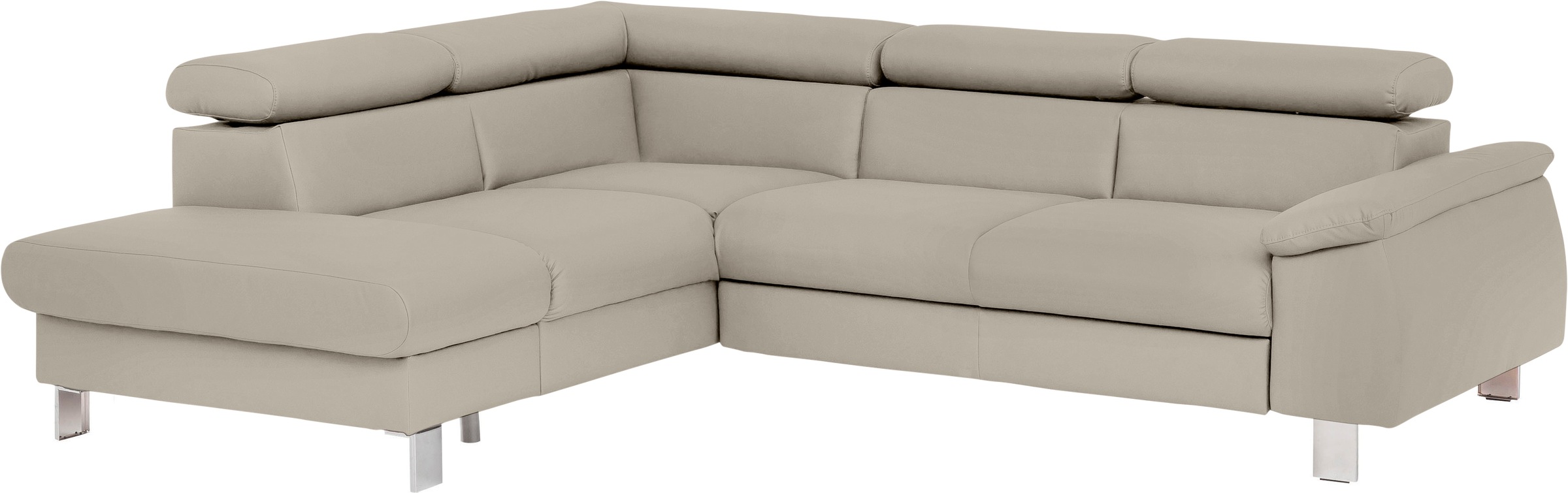 COTTA Ecksofa »Komaris L-Form, B: 249 cm« mit Kopfteilverstellung, optional günstig online kaufen
