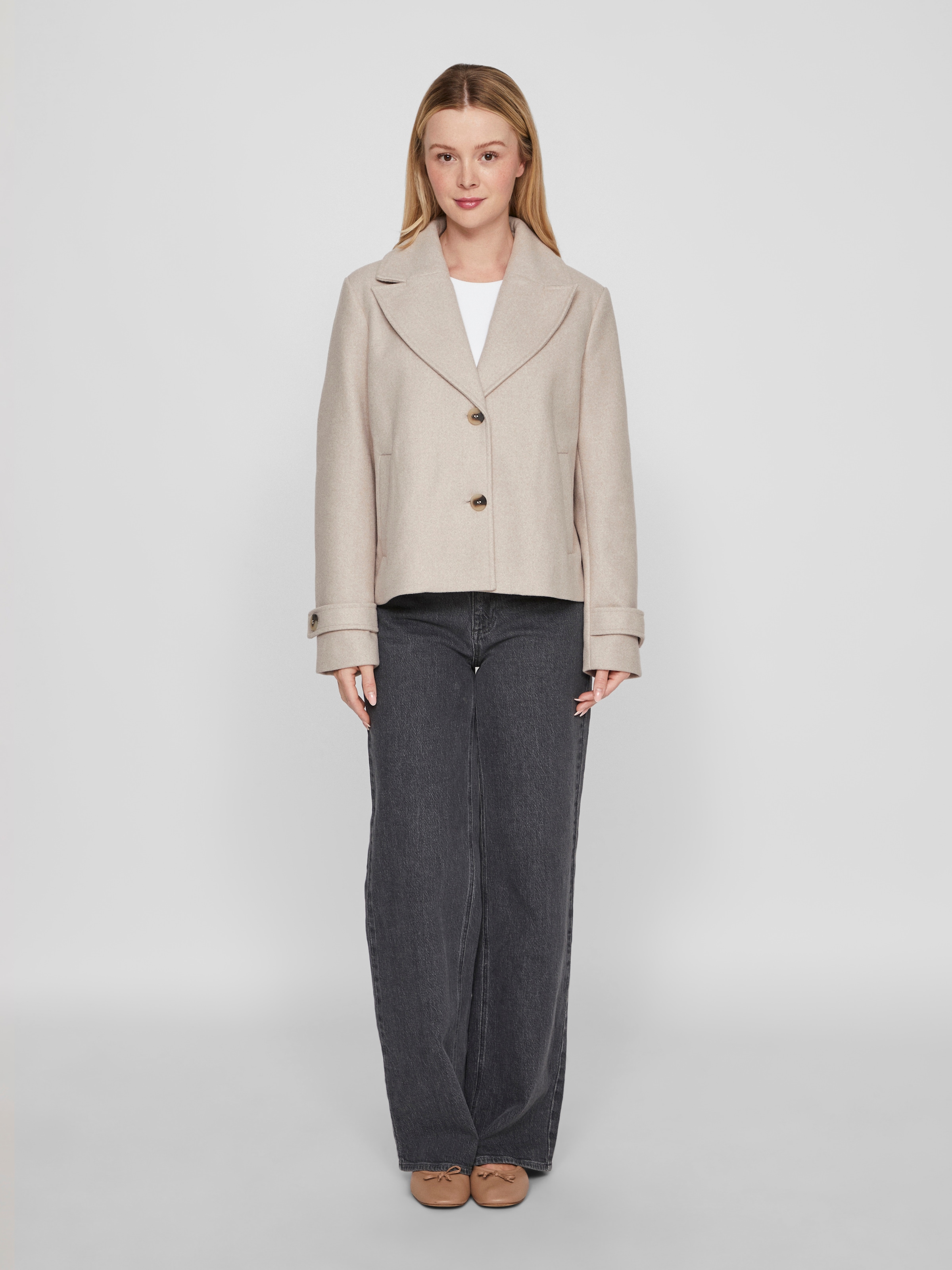 Vila Kurzjacke »VISOLO L/S SHORT JACKET/TES/2« Kunstfaser, regular fit