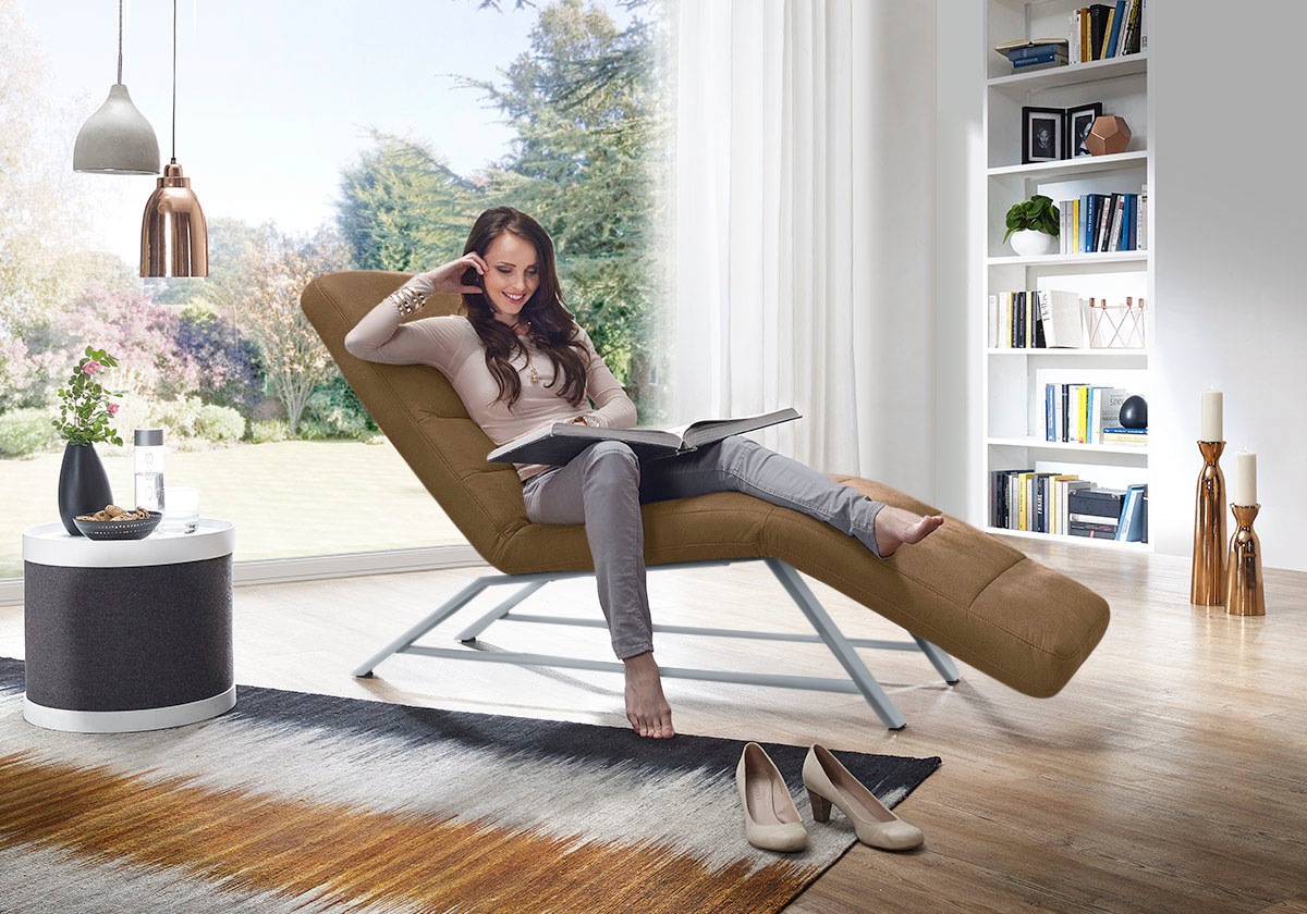 W.SCHILLIG Relaxliege »daily dreams«, Funktionsliege wahlweise mit Motor, Gestell matt, Breite 75 cm