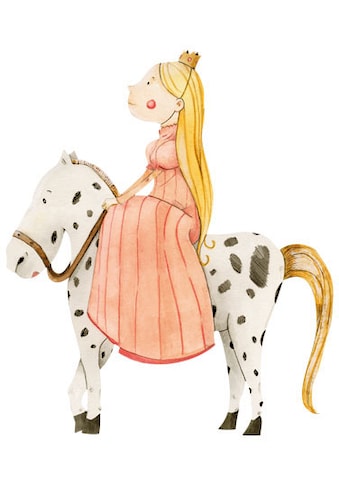 Wandtattoo »Pferd und Prinzessin unterwegs«, (1 St.)