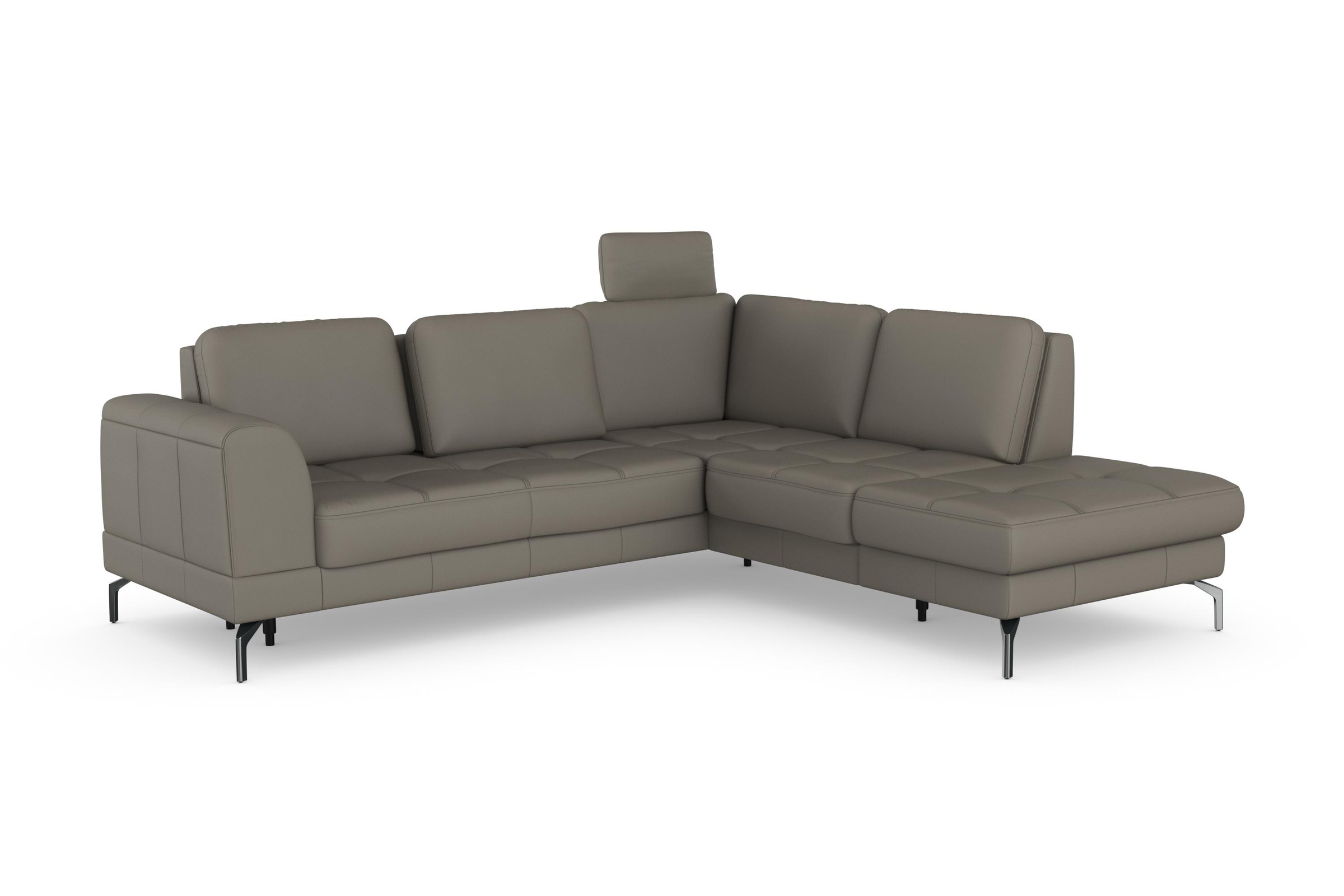 sit&more Ecksofa »Bendigo L-Form«, inklusive Sitztiefenverstellung, Bodenfreiheit 15 cm, in 2 Fußfarben