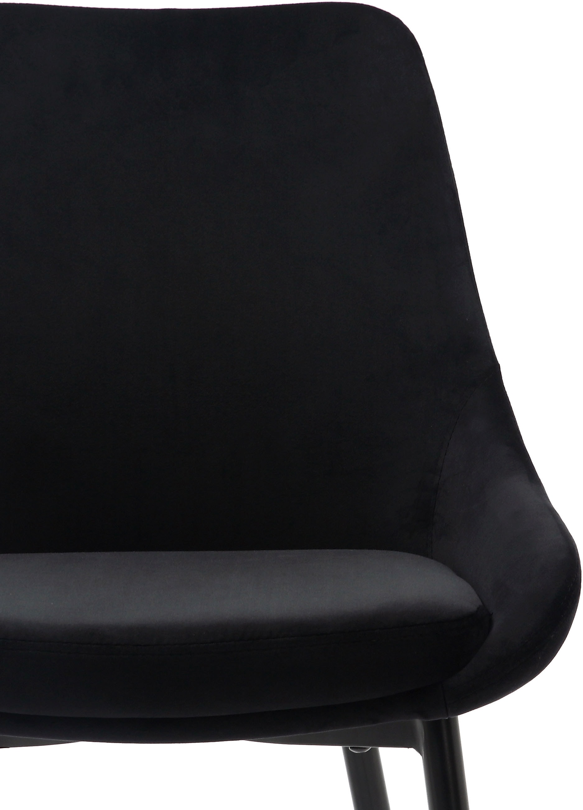 INOSIGN Esszimmerstuhl »Niam, TOPSELLER!, OTTOs Choice«, Samtvelours, 2er Set, schwarze Metallbeine, pflegeleichter Samtvelours Bezug