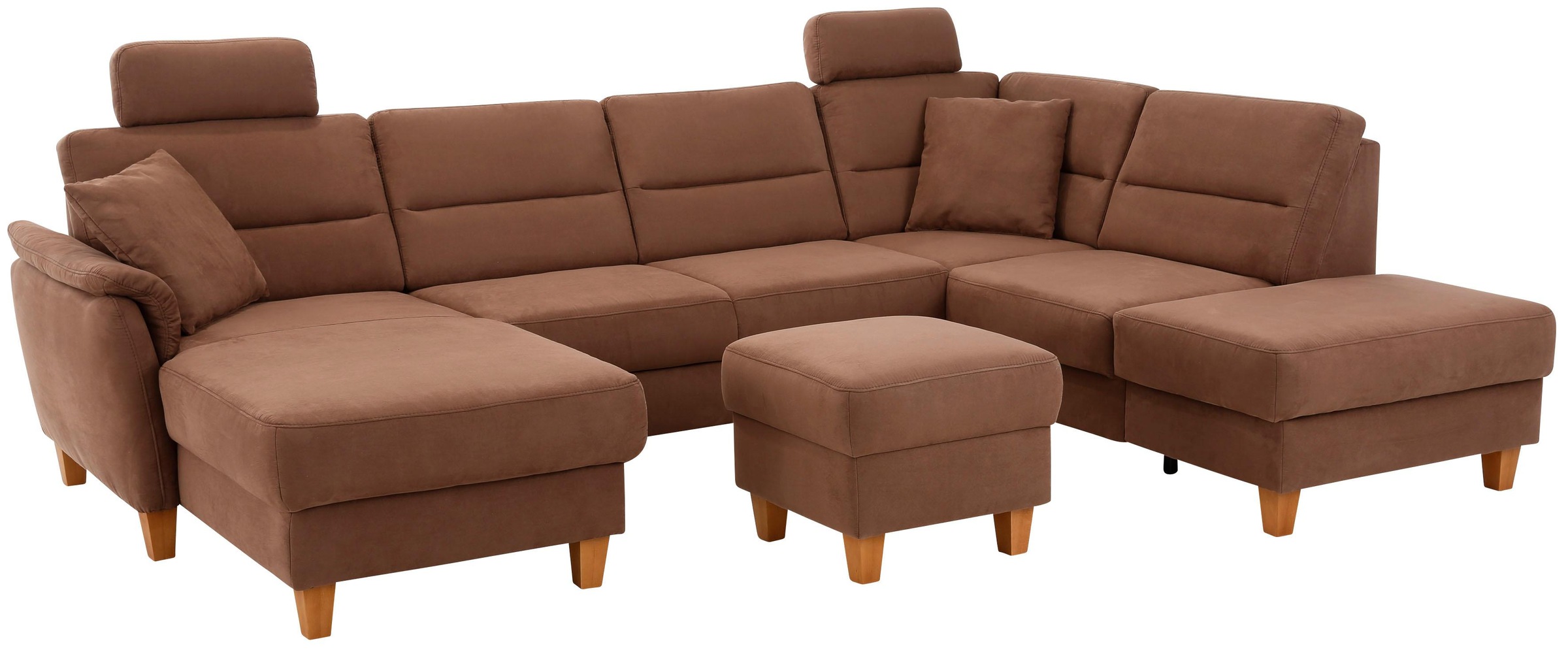 Home affaire Wohnlandschaft »Palmera U-Form, B: 308 cm« optional Bettfunkti günstig online kaufen