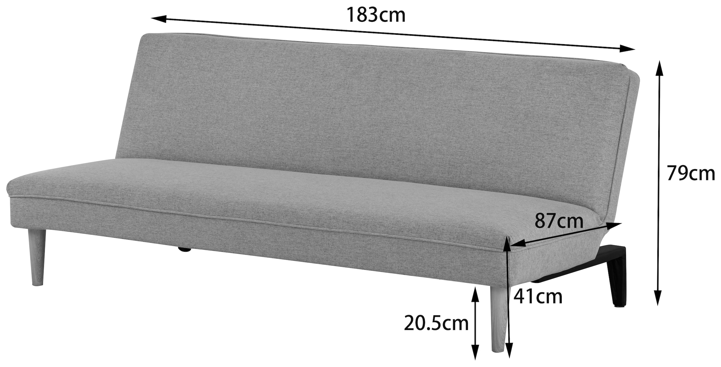 INOSIGN Schlafsofa »MONIDA, Schlafsofa, Klappsofa, 3-Sitzer mit Bettfunktion und«, verstellbarer Rückenlehne