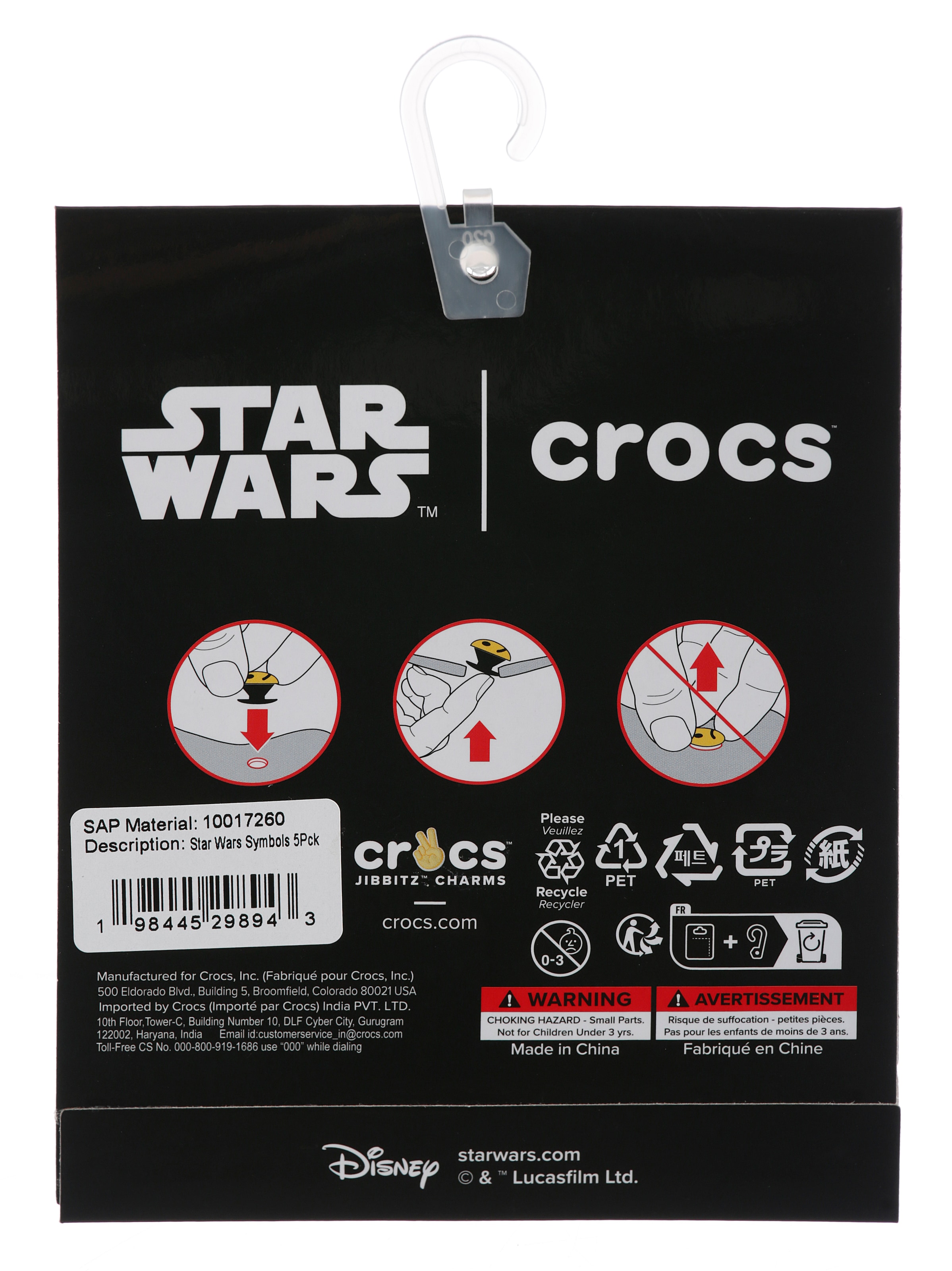 Crocs Schuhanstecker »Jibbitz™ Star Wars« Set, Kein Spielzeug. Nicht für Kinder unter 3 Jahren geeignet, 5 Stk. Star Wars Motive zum Anstecken