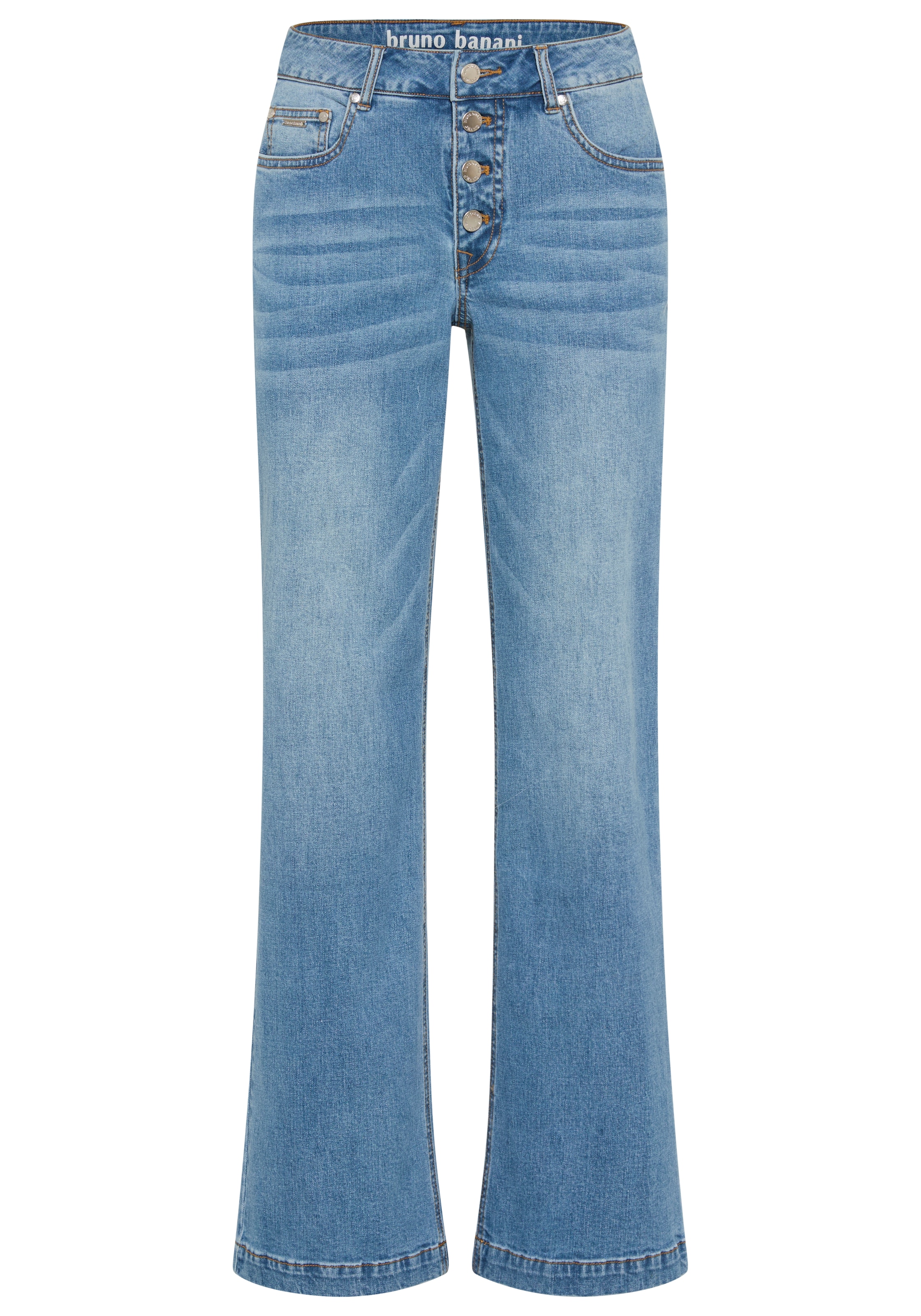Bruno Banani Weite Jeans mit Elasthan-Anteil, aus Baumwollmaterial