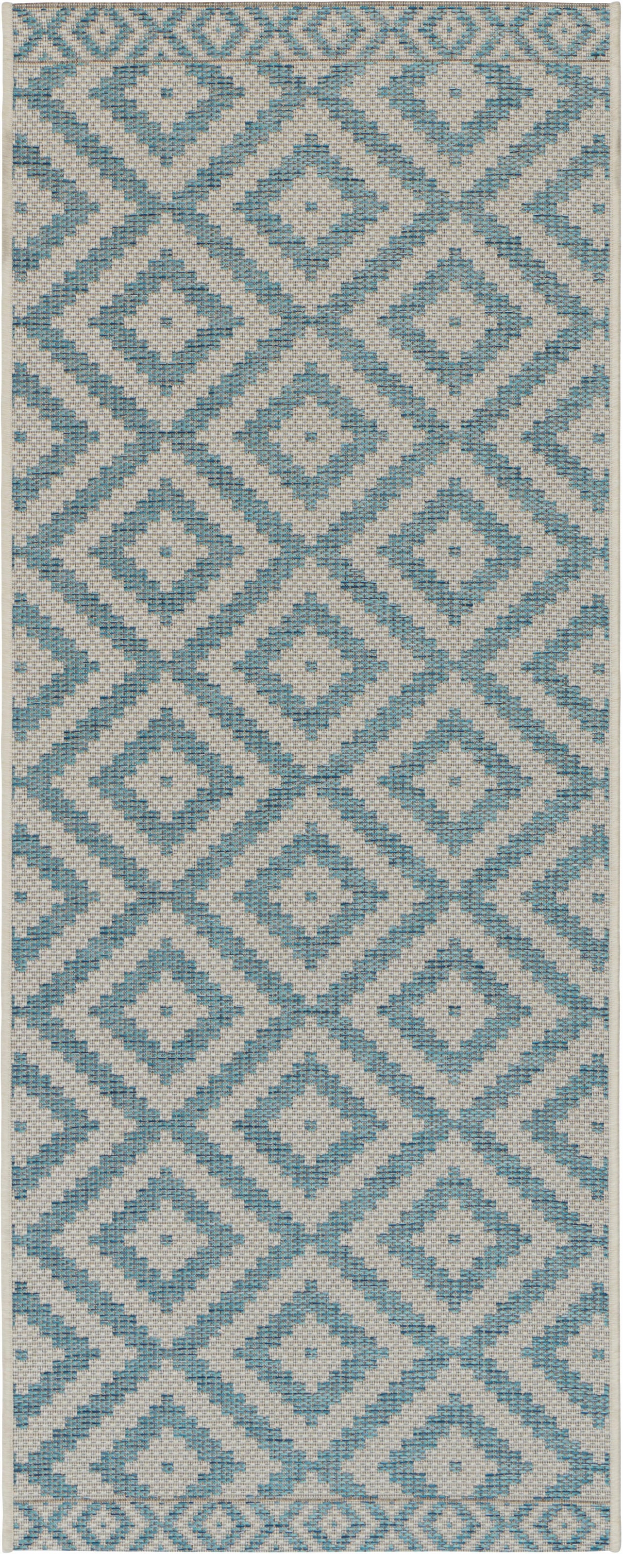 freundin Home Collection Läufer »Summer«, rechteckig, 4 mm Höhe, In-und Outdoor geeignet, Rauten Design, Pflegeleicht, Flachgewebe