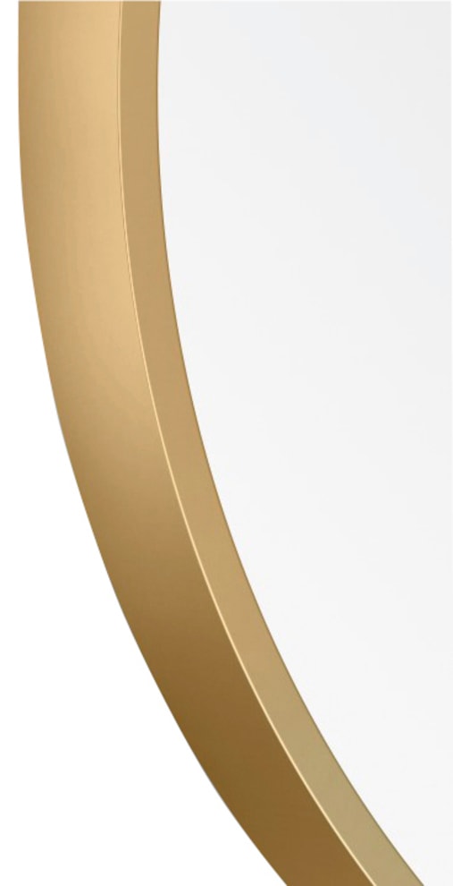 Talos Wandspiegel, dekorativer runder Spiegel mit Aluminiumrahmen, Ø 80 cm