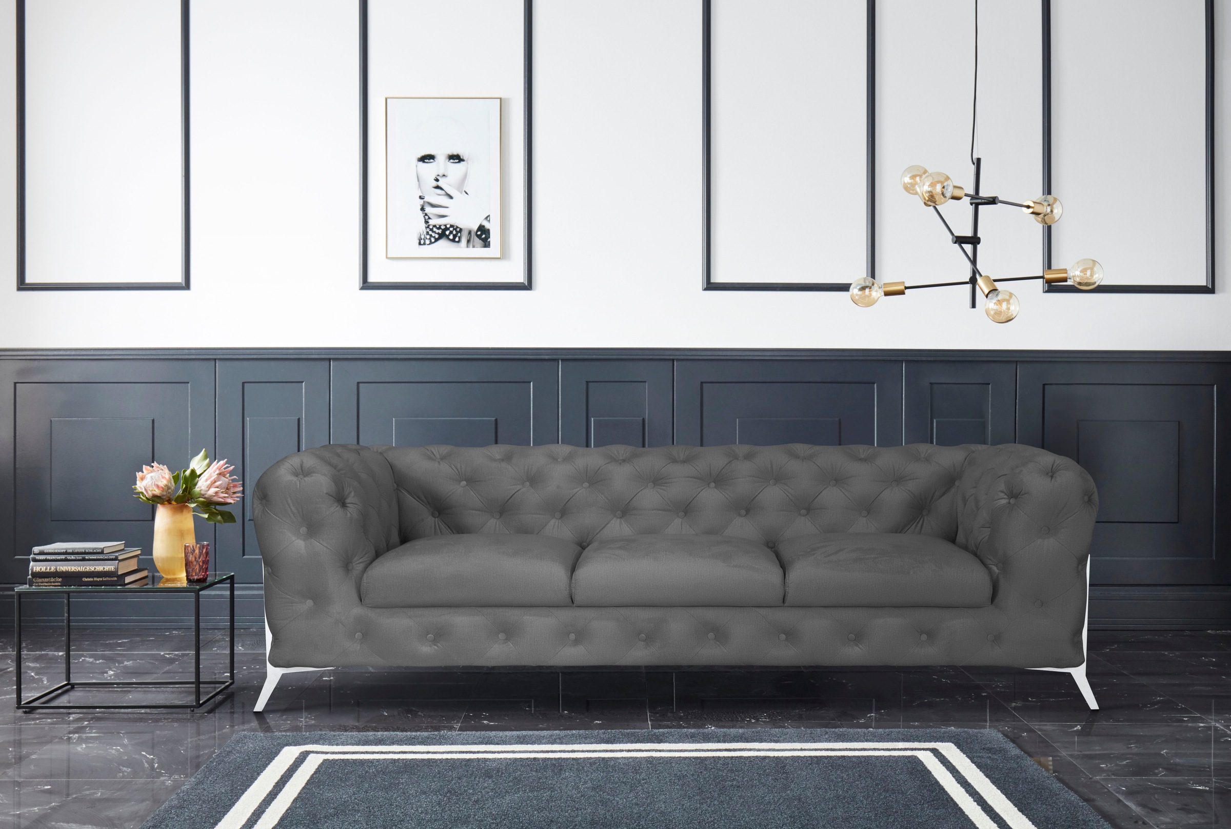 Leonique Chesterfield-Sofa »Amaury«, aufwändige Knopfheftung, moderne Chest günstig online kaufen