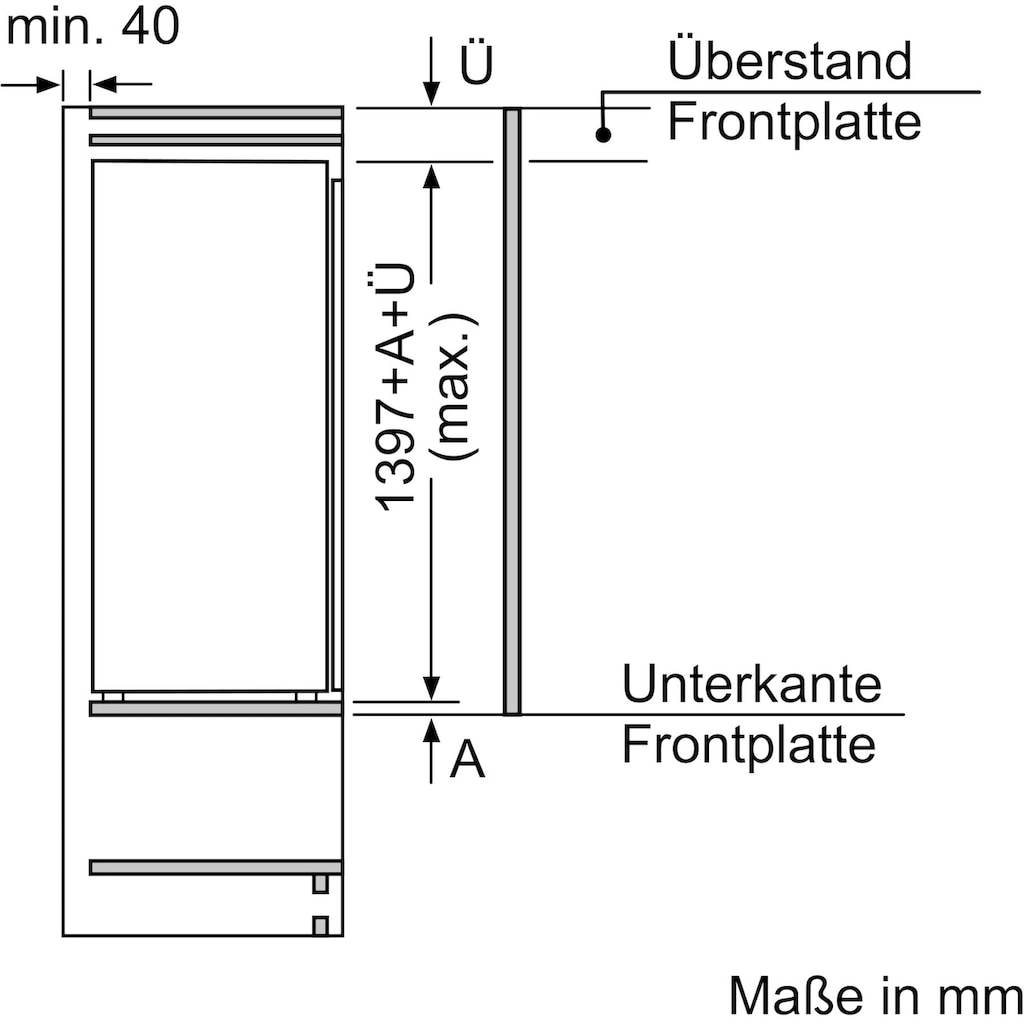 SIEMENS Einbaukühlschrank »KI52FADF0«, KI52FADF0, 139,7 cm hoch, 55,8 cm breit