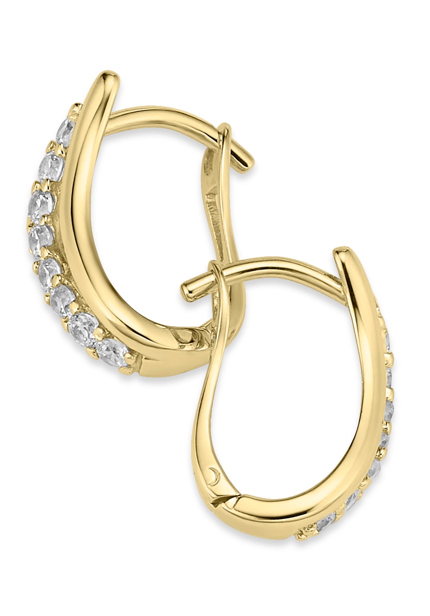 Bruno Banani Paar Creolen »Schmuck Geschenk Silber 925 Ohrschmuck Ohrringe«, mit Zirkonia (synth.)